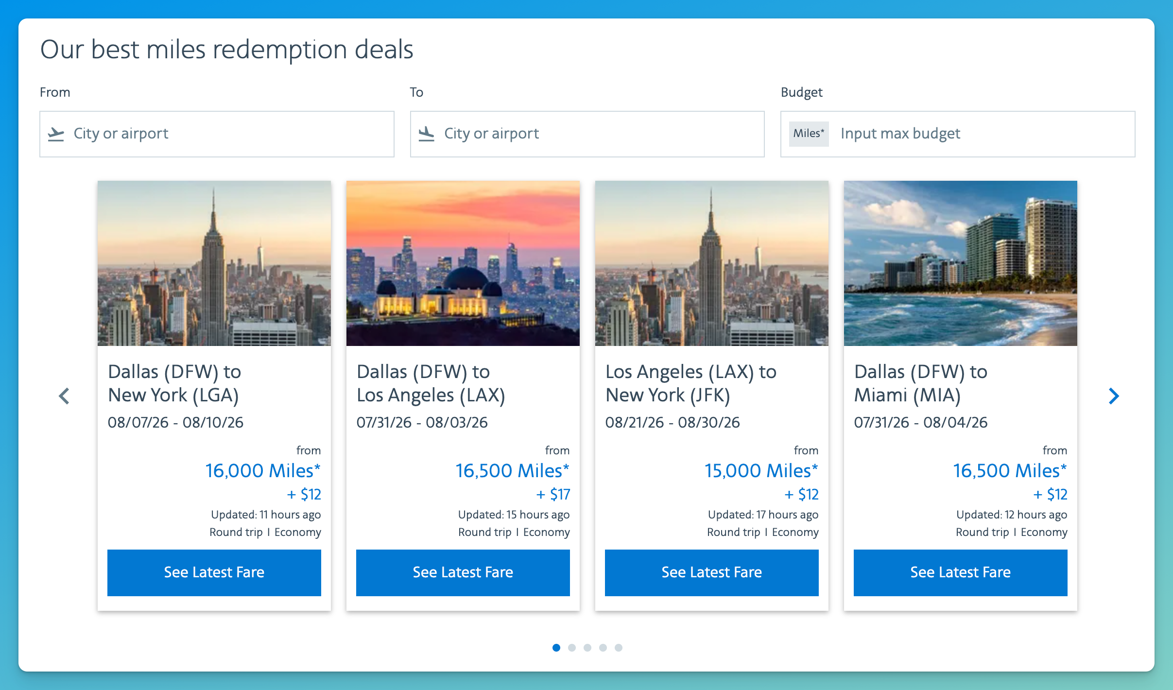 American Airlines award sale deals for U.S. domestic flights found on AwardFares.