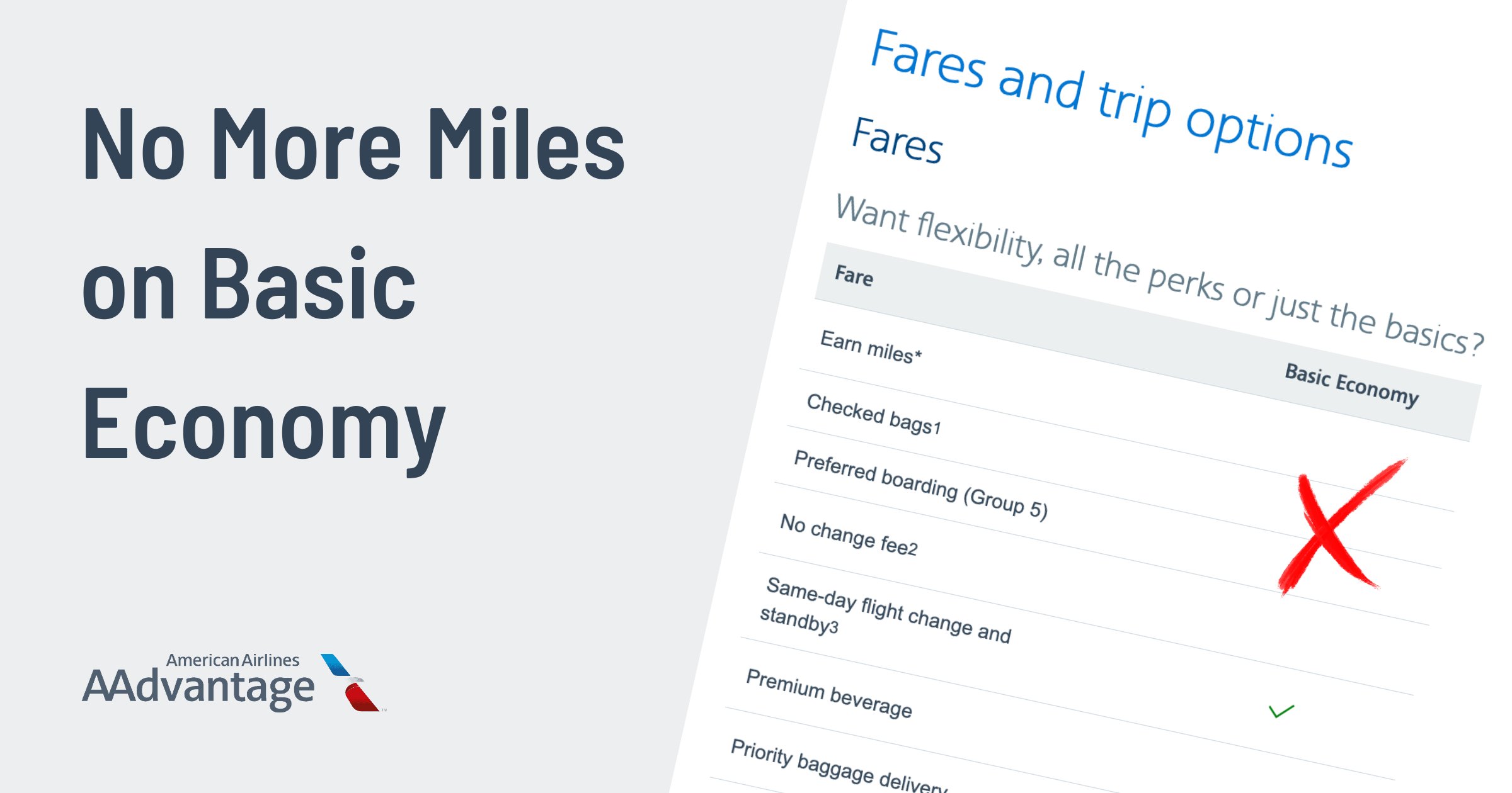 American Airlines Kills Miles and Loyalty Points on Basic Economy Fares