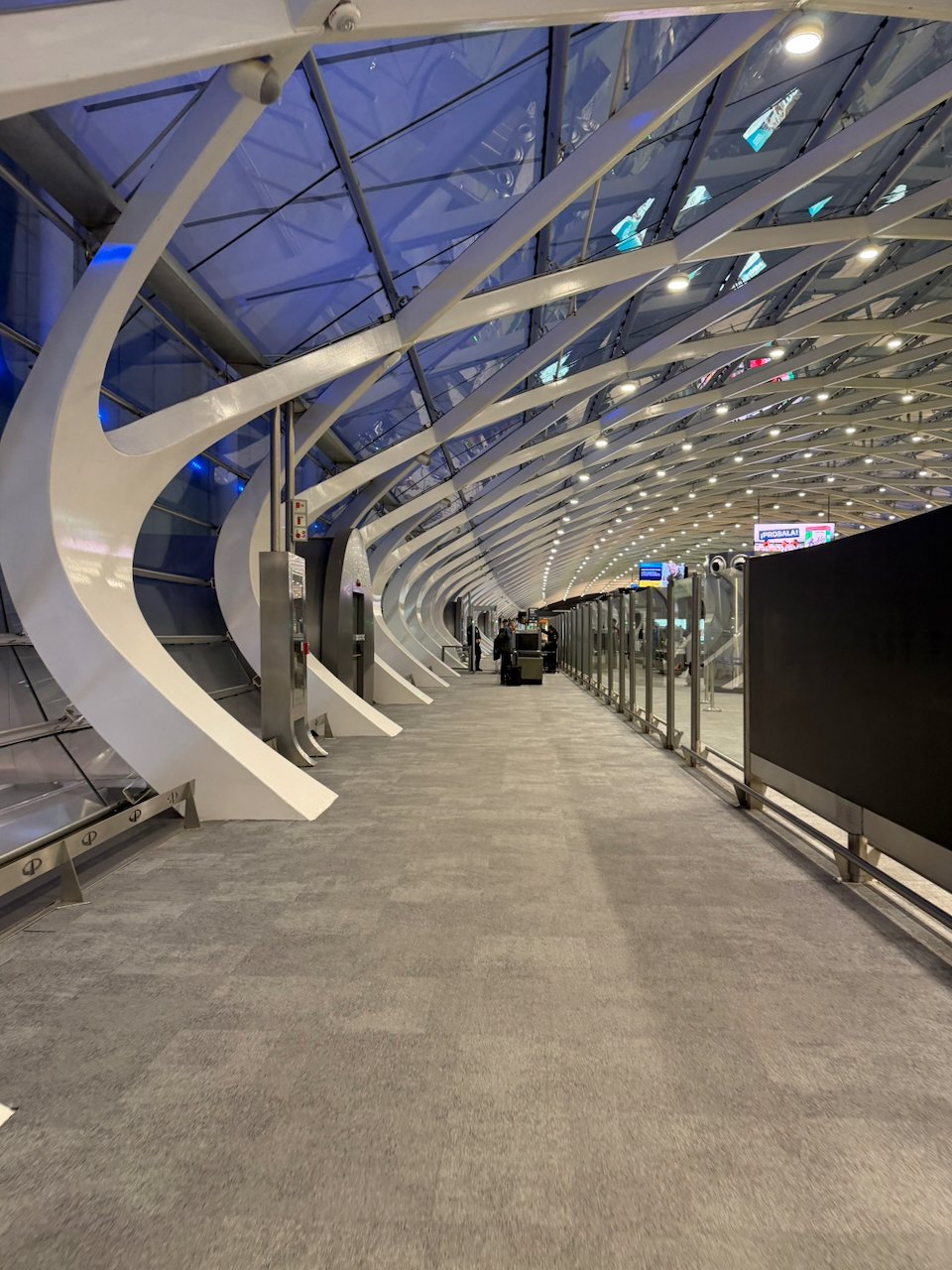 Fast Pass corridor leading through immigration at Ezeiza.