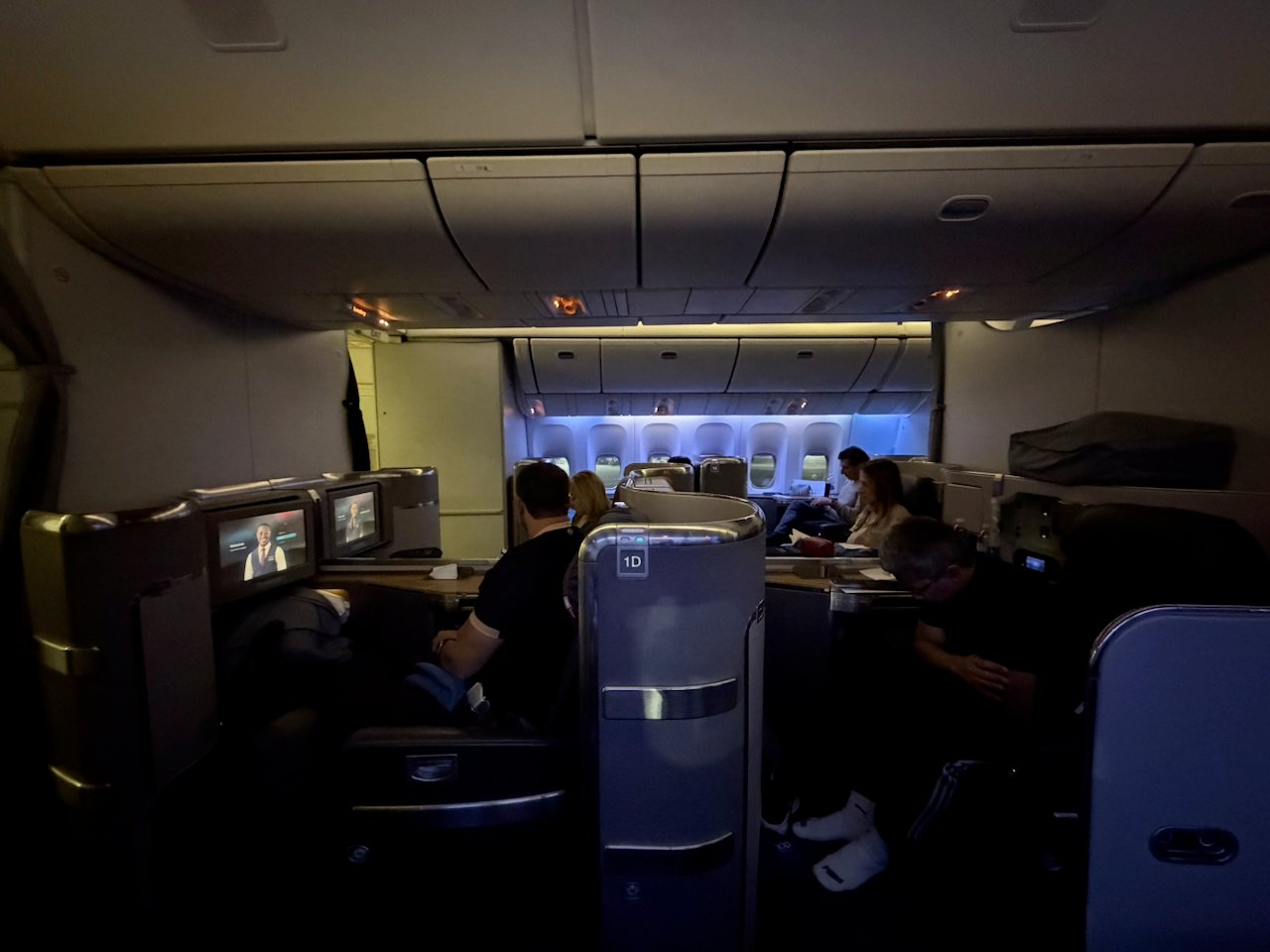 American Flagship First cabin after takeoff from Ezeiza.