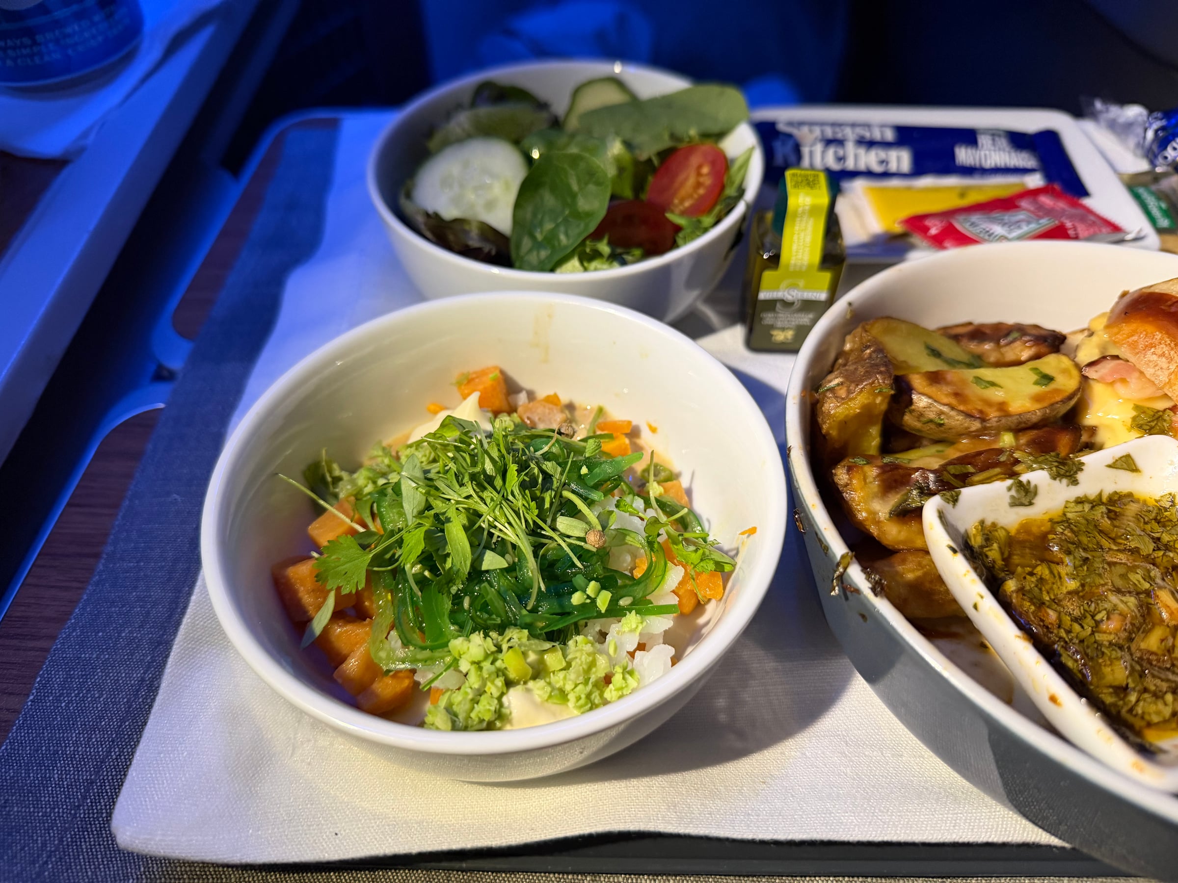 Grain salad served with the Flagship Business dinner.