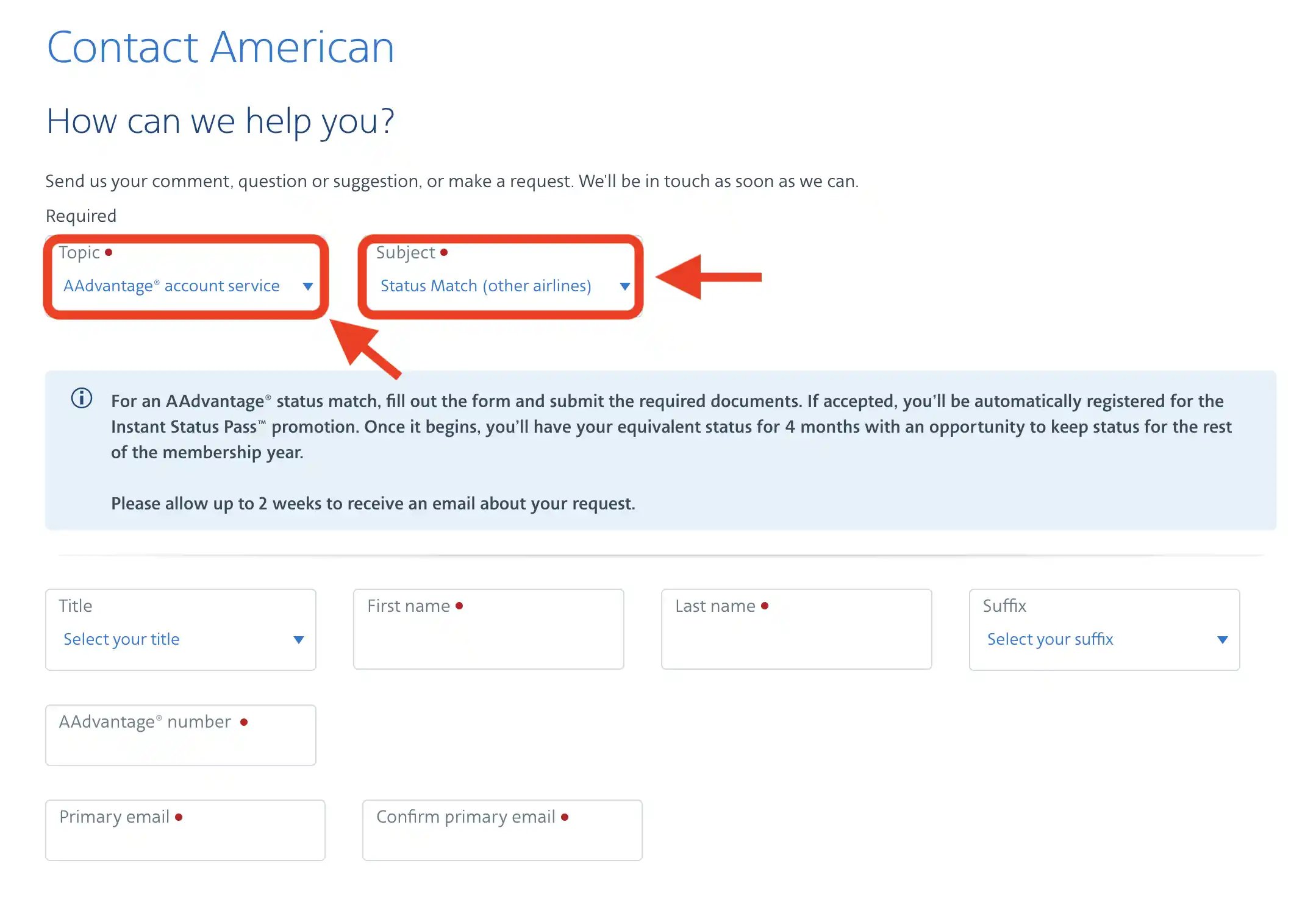 American Airlines AAdvantage offers free Status Match for Delta, United, and Southwest Elite Members.
