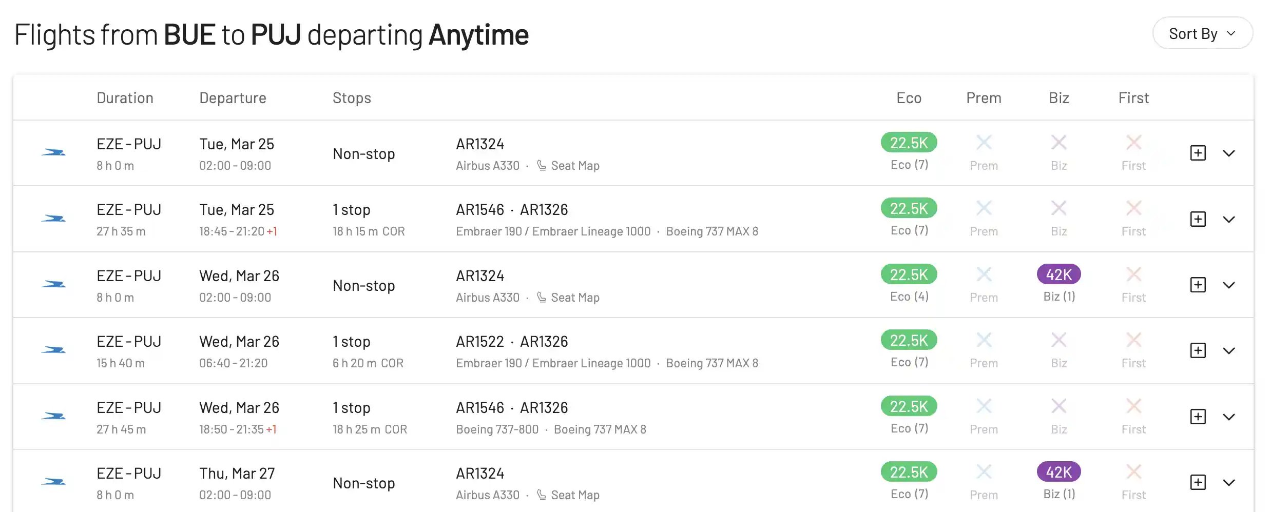 How to book flights on Aerolíneas Argentinas with SAS EuroBonus points.