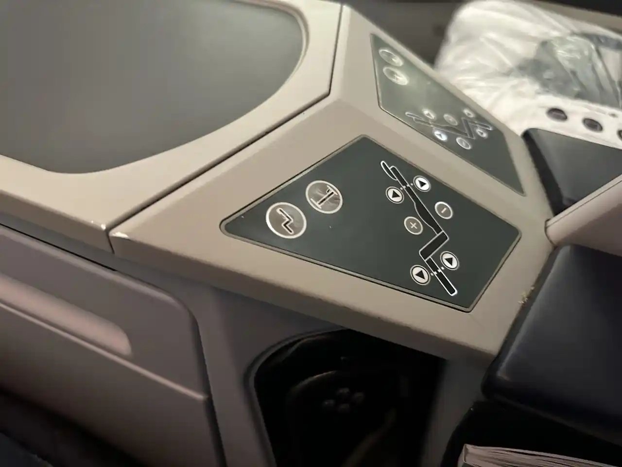 Controles del asiento en Clase Ejecutiva Aeroméxico 787-8