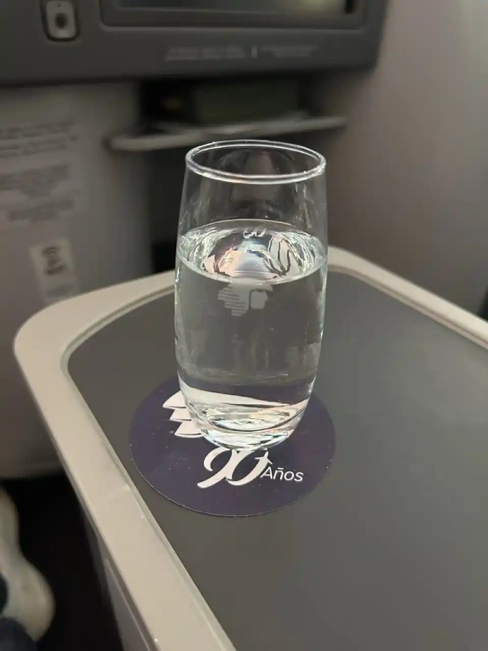 Bebida de bienvenida en Clase Ejecutiva Aeroméxico 787-8