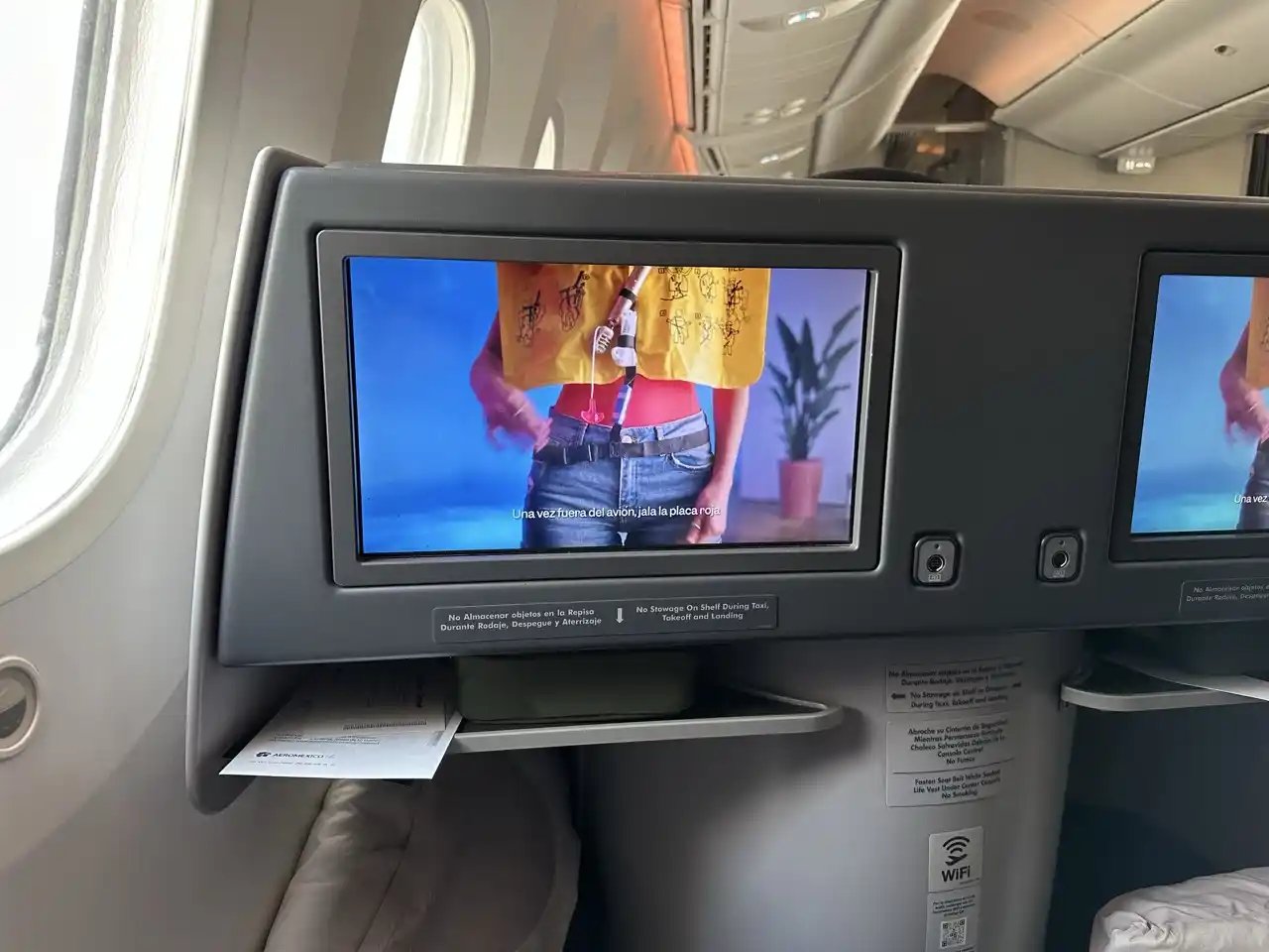 Video de seguridad en Clase Ejecutiva Aeroméxico 787-8