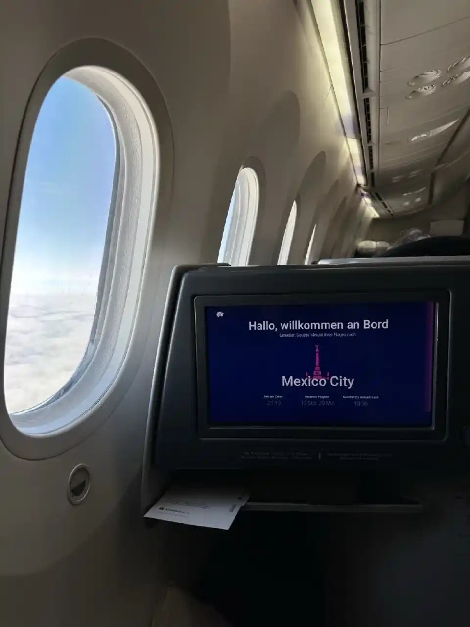 Despegue en Clase Ejecutiva Aeroméxico 787-8