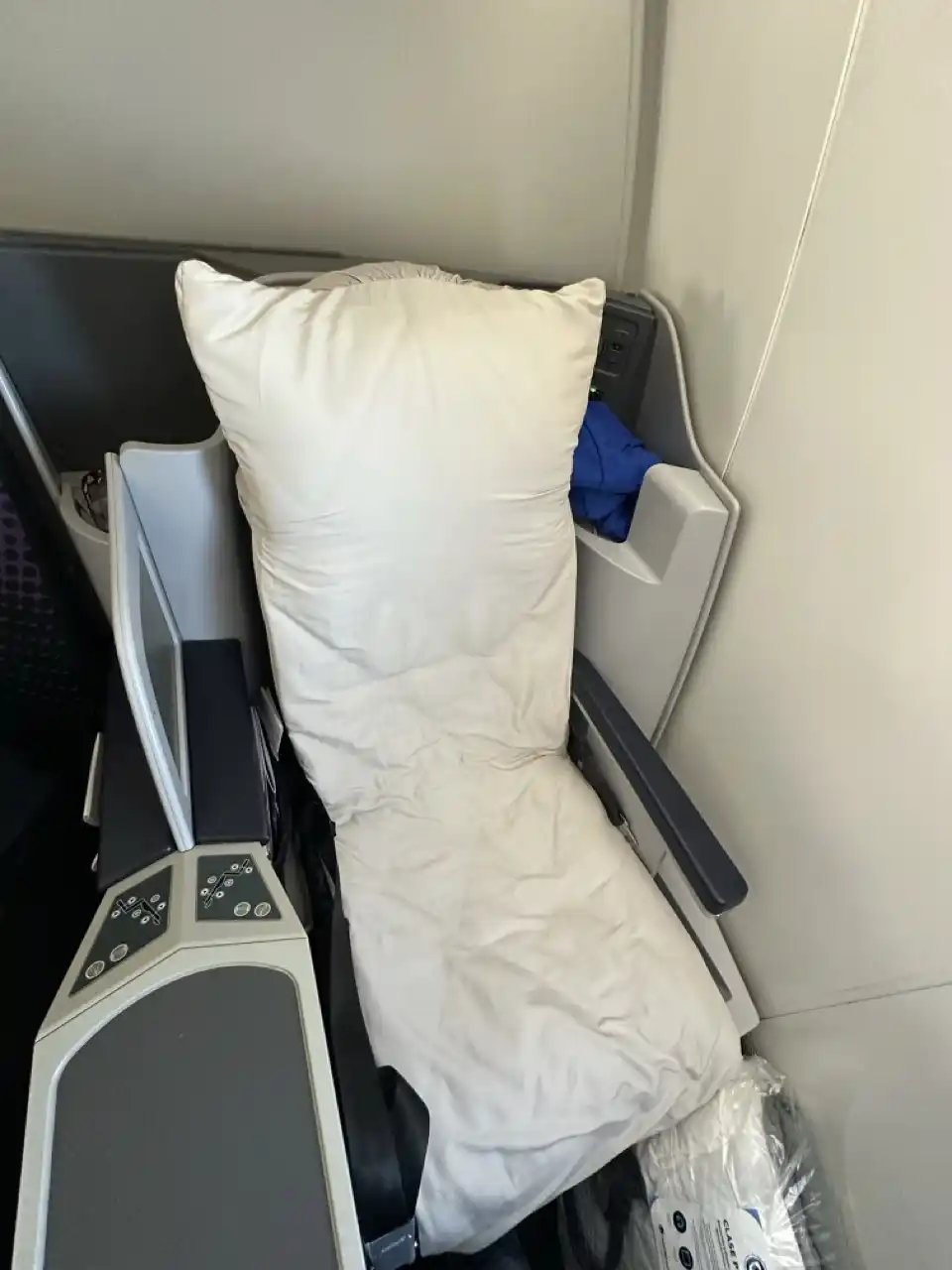 Cubierta del asiento en Clase Ejecutiva Aeroméxico 787-8