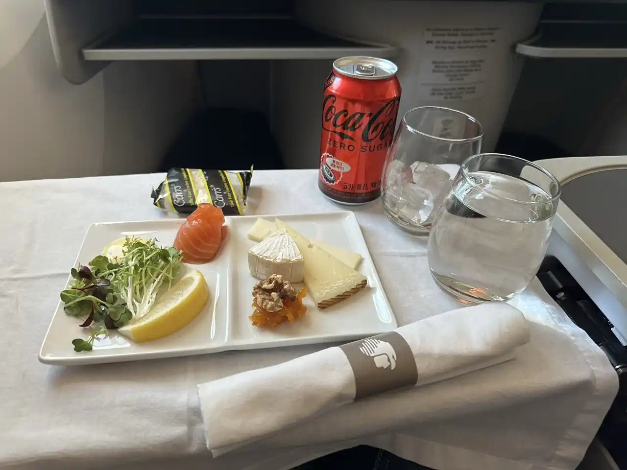 Entrada de almuerzo en Clase Ejecutiva Aeroméxico 787-8