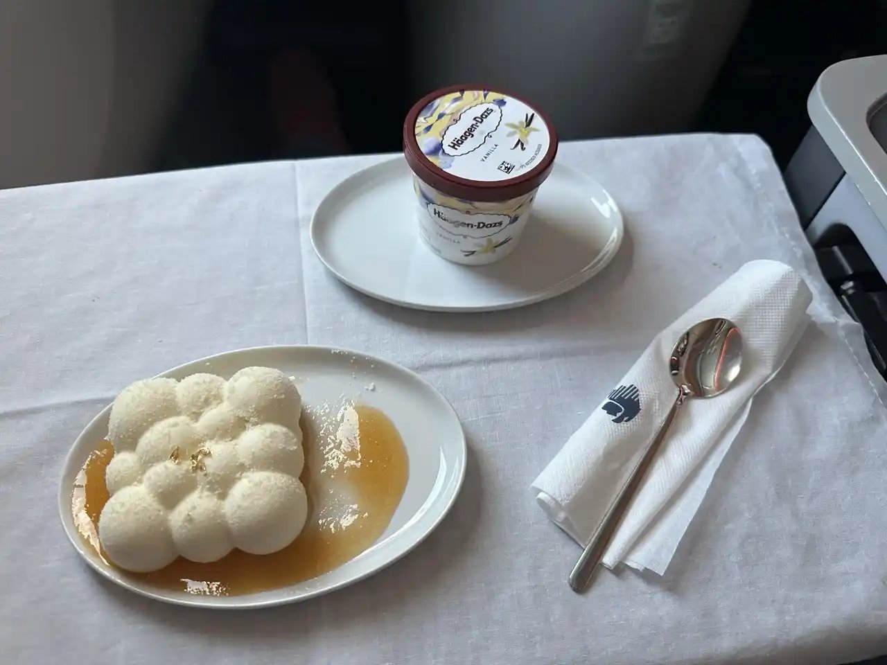 Postre en Clase Ejecutiva Aeroméxico 787-8
