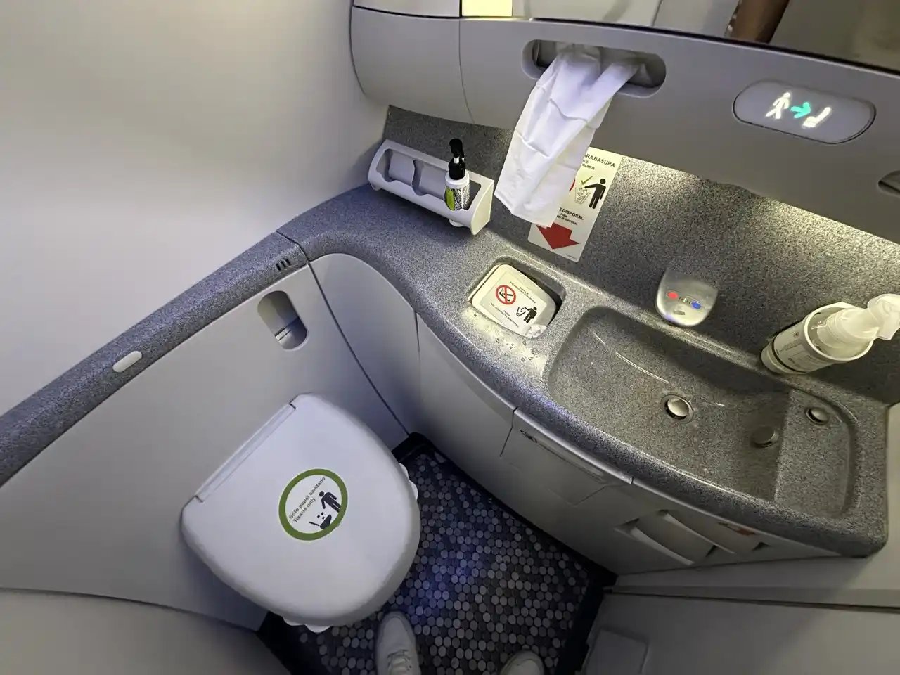 Baños en Clase Ejecutiva Aeroméxico 787-8