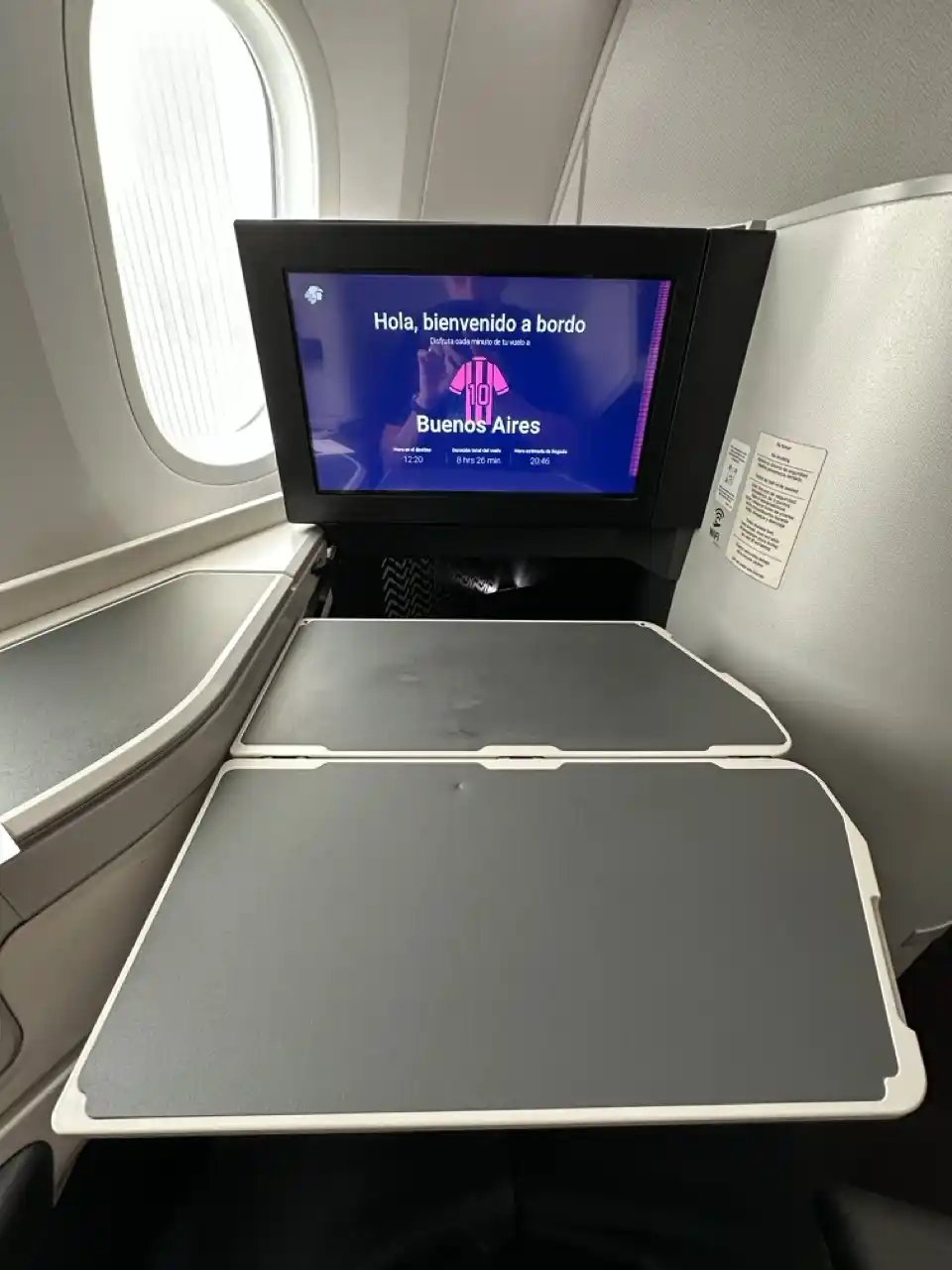 Mesa bandeja Clase Business Aeroméxico 787-9 (Premier One)