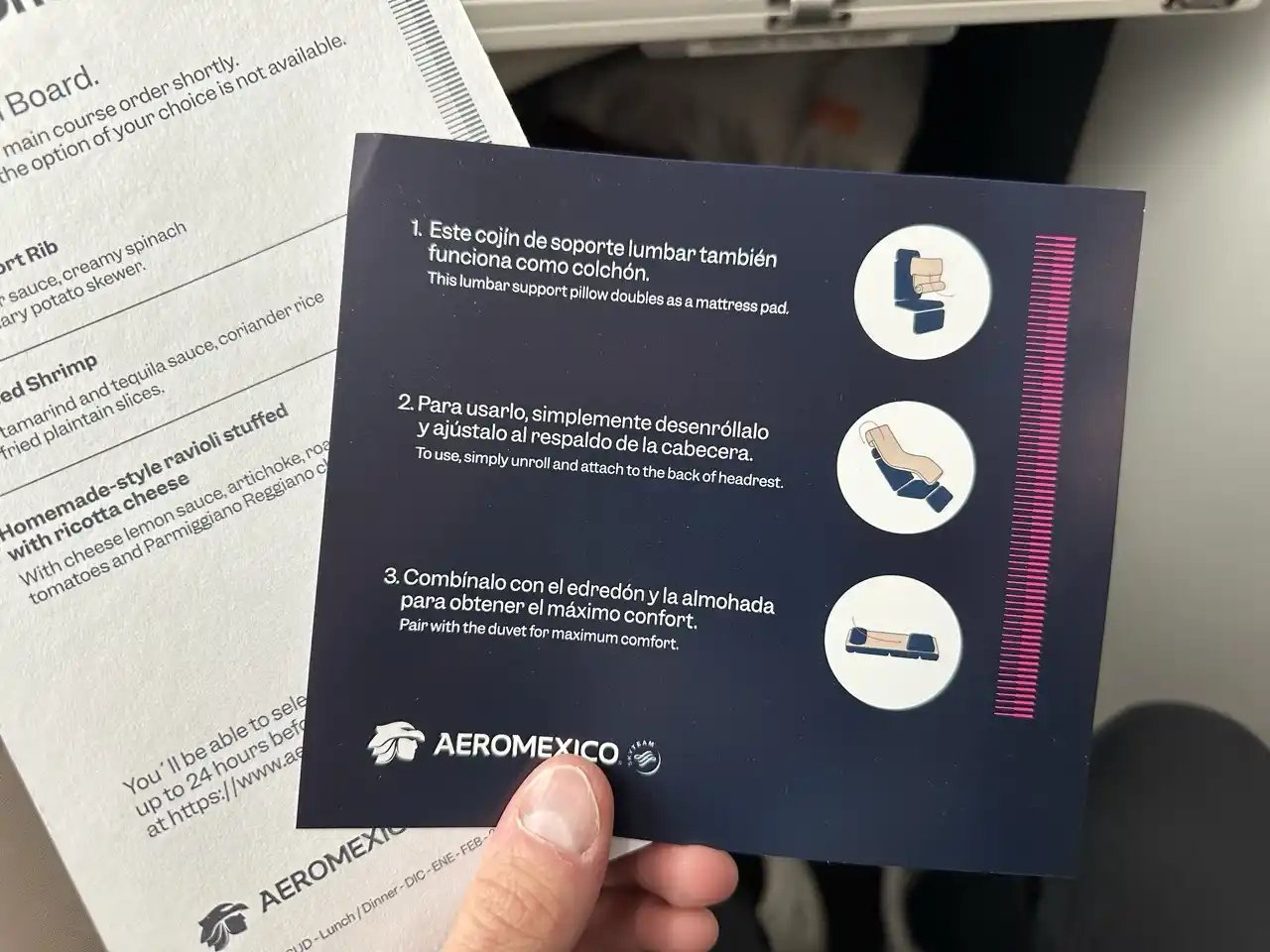Ropa de cama Clase Business Aeroméxico 787-9