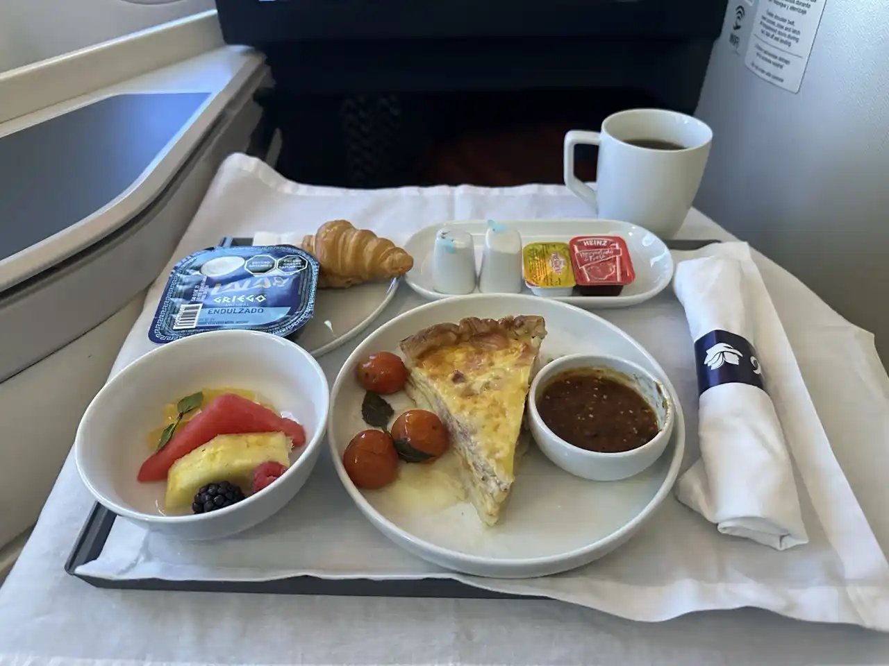 Desayuno Clase Business Aeroméxico 787-9