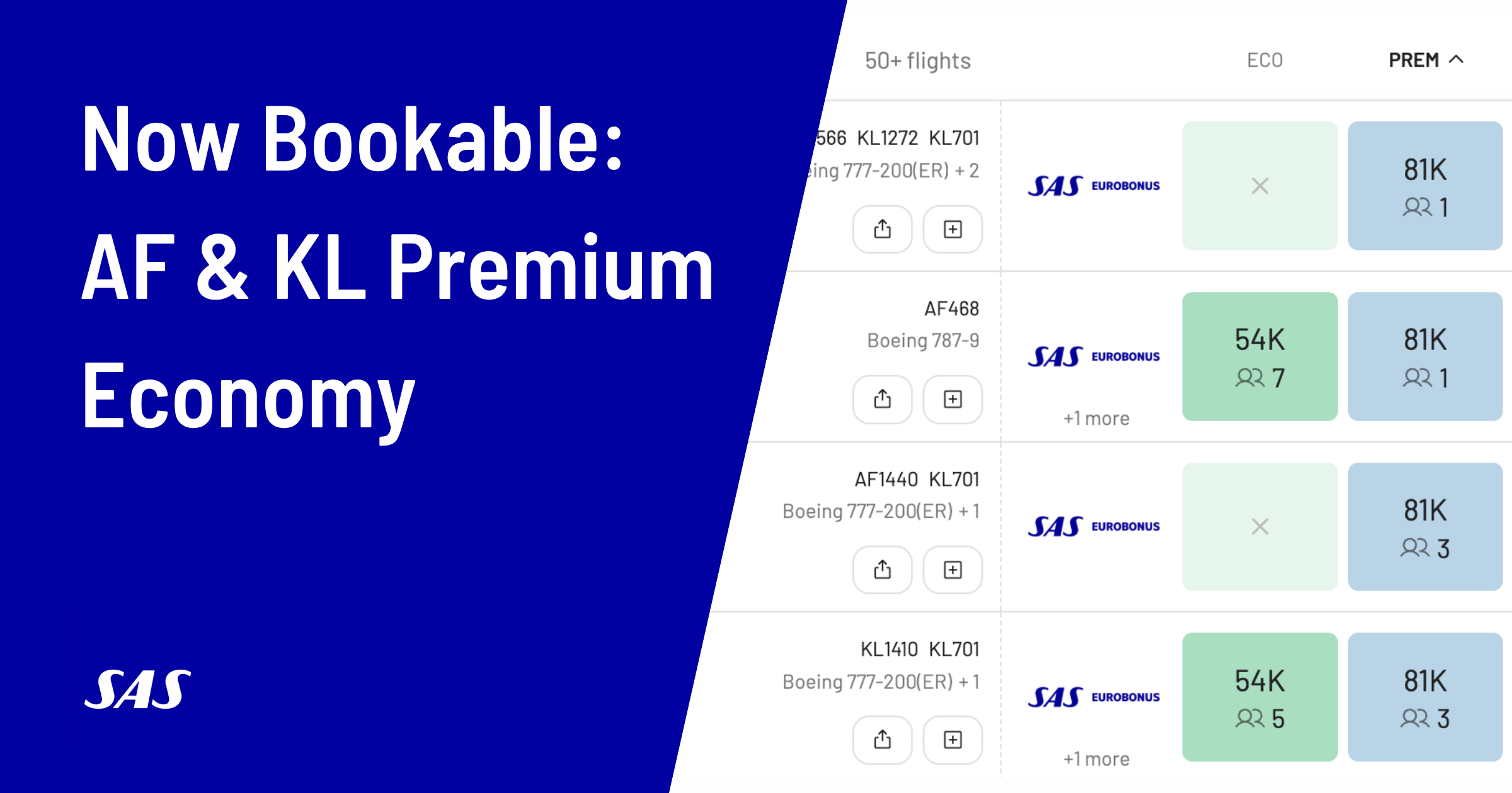 Air France and KLM Premium Economy Awards with EuroBonus: Best Routes (2026)