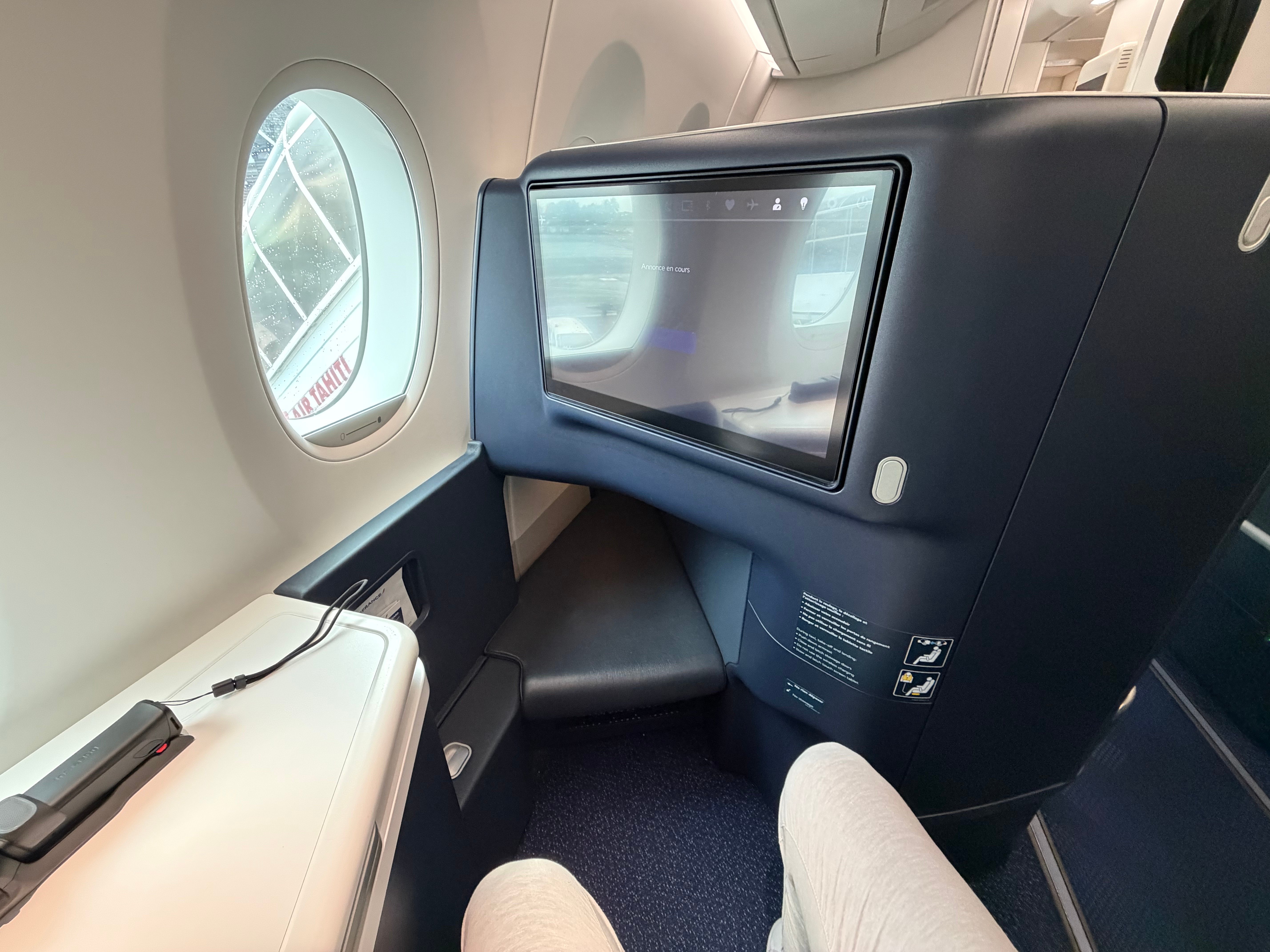 View from inside my Air France A350 window suite.