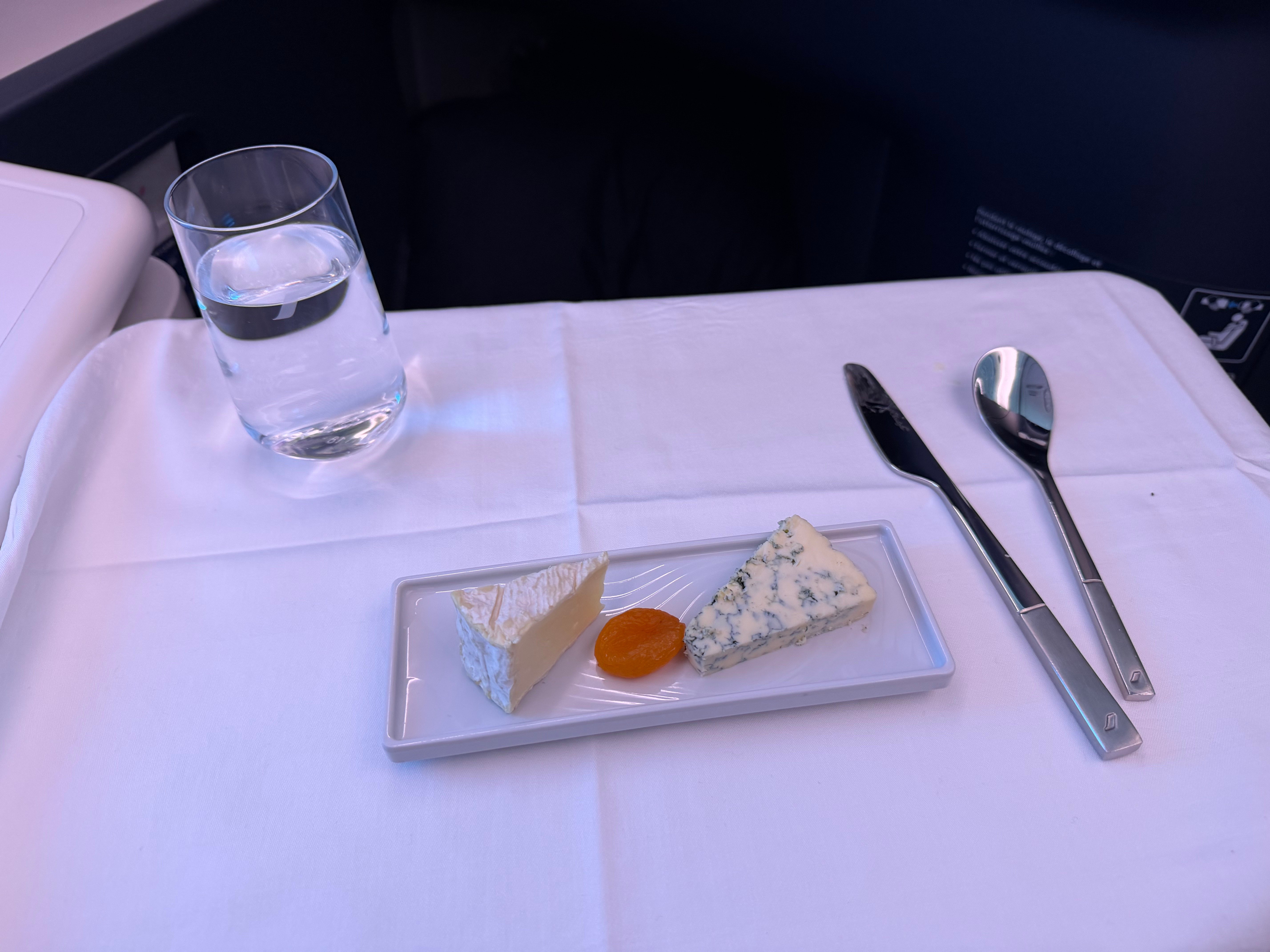Cheese course after the main meal.