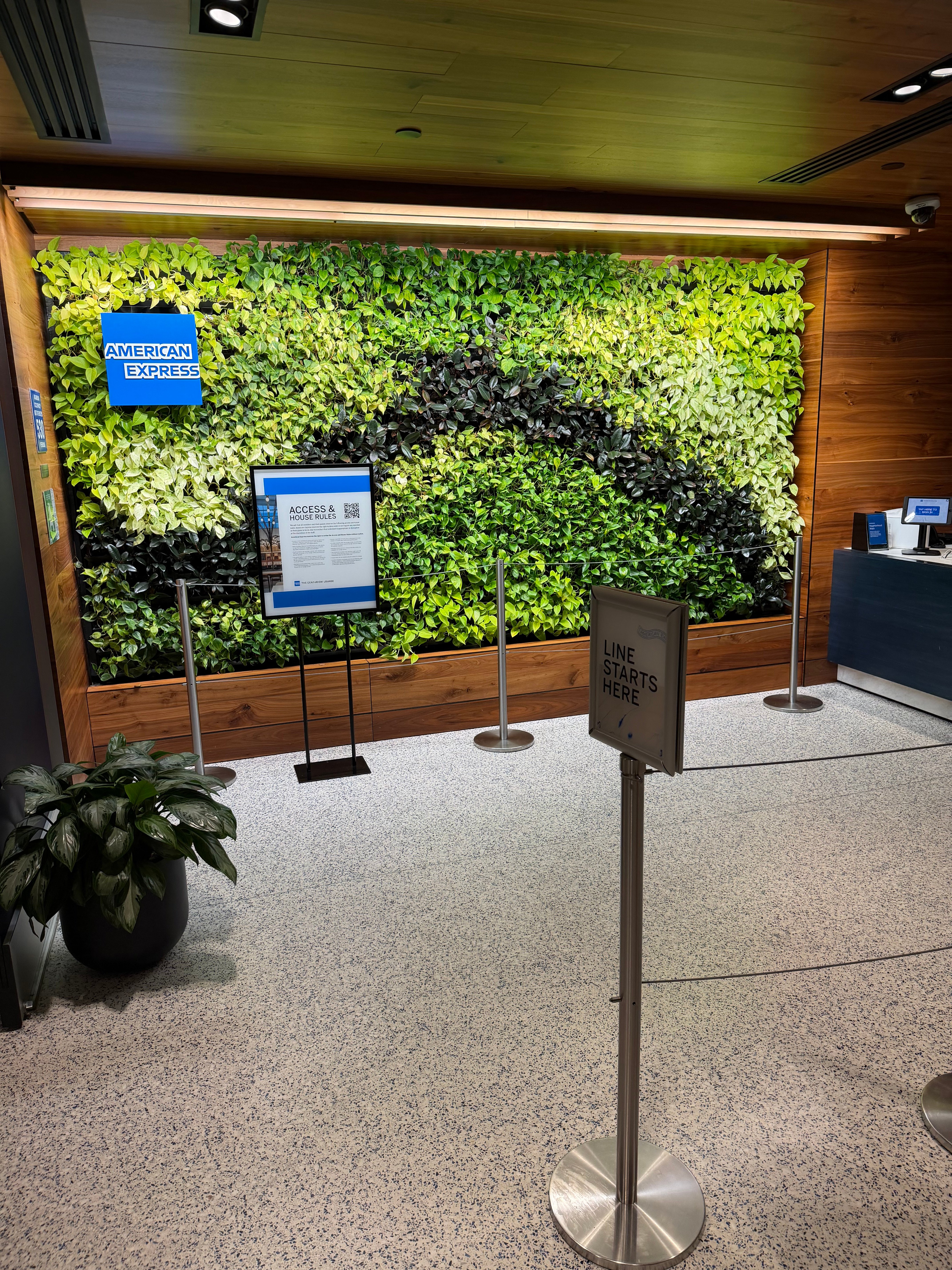 Entrance to the American Express Centurion Lounge at LAX.