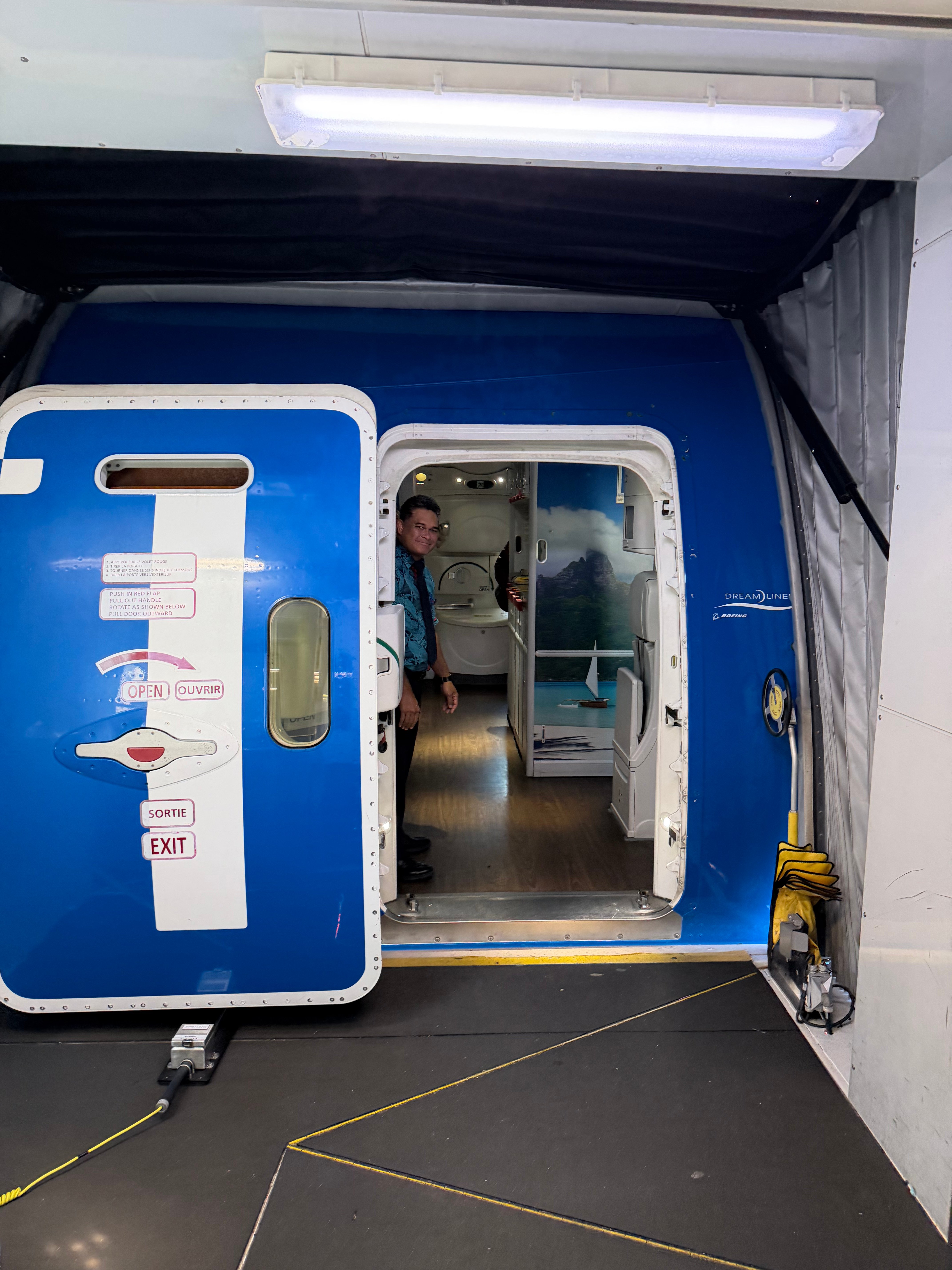 Boarding door of the Air Tahiti Nui Boeing 787-9 at LAX.