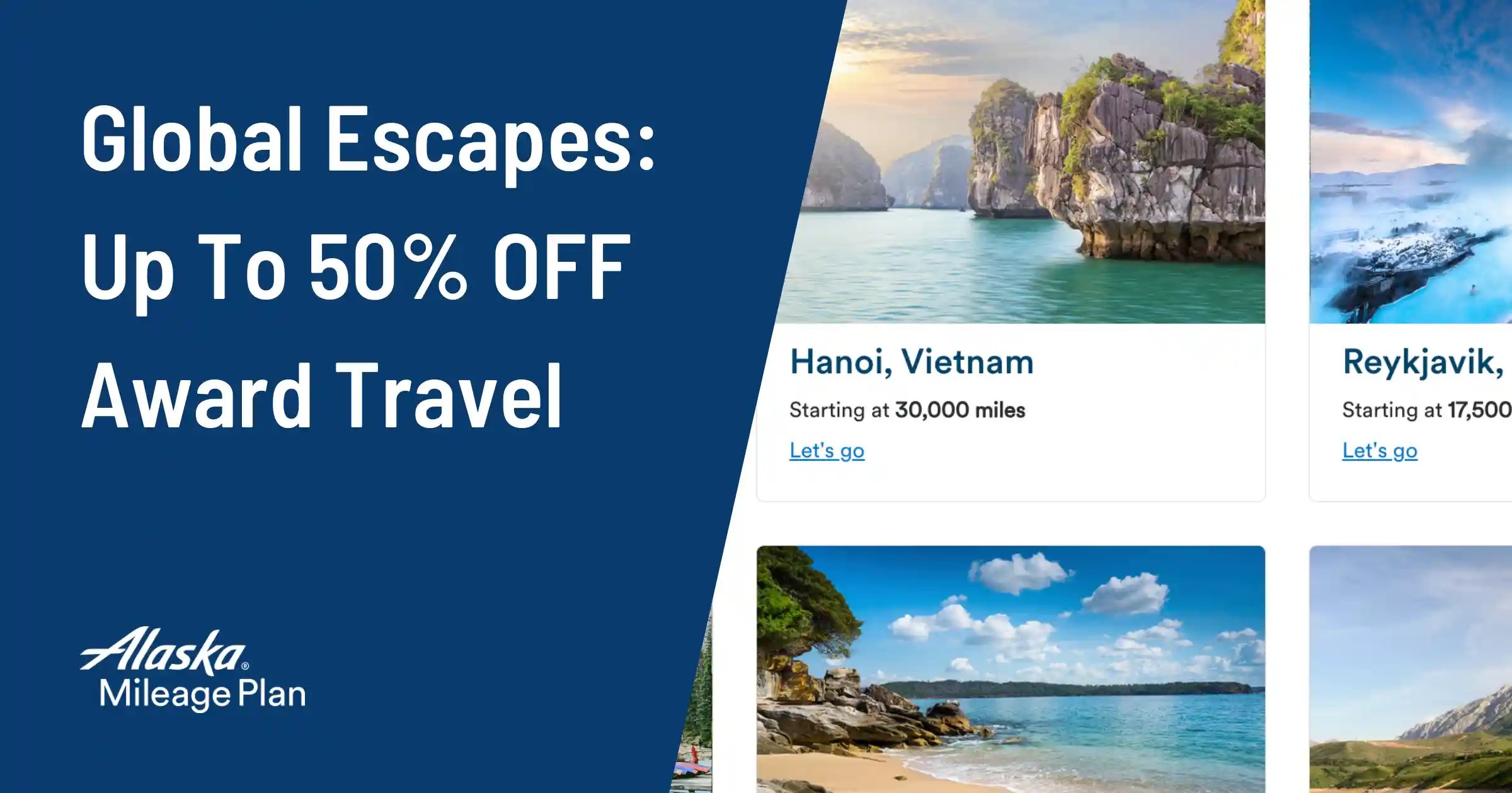 Global Escapes: Save Up To 50% On Alaska Airlines Mileage Plan Award Flights