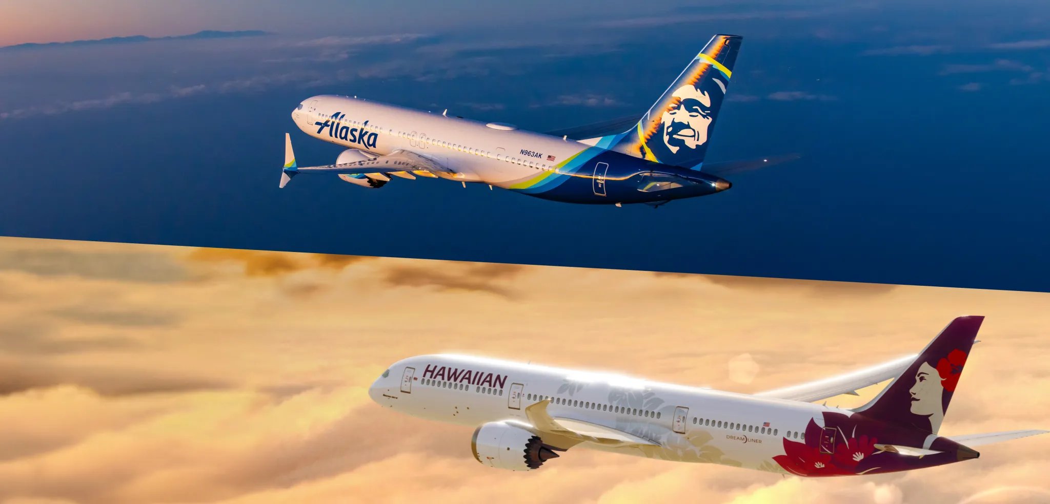 Alaska Airlines with acquire Hawaiian Airlines.