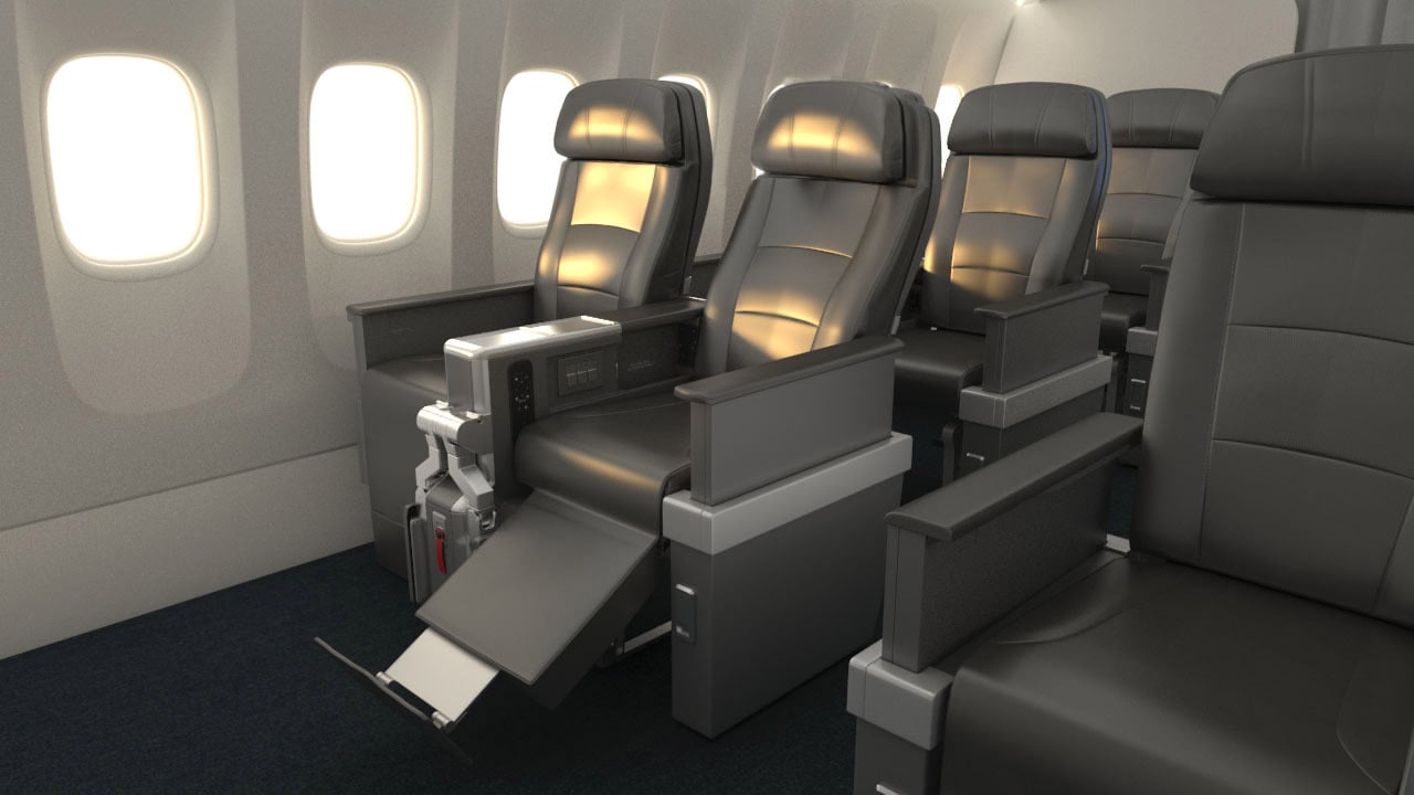 American Airlines Premium Economy cabin, the new complimentary upgrade target on select Hawaii and transcontinental routes