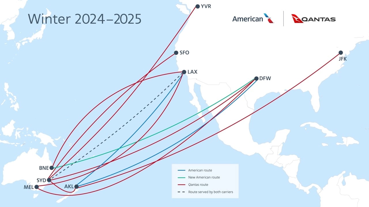 American Airlines Partnership With Qantas.