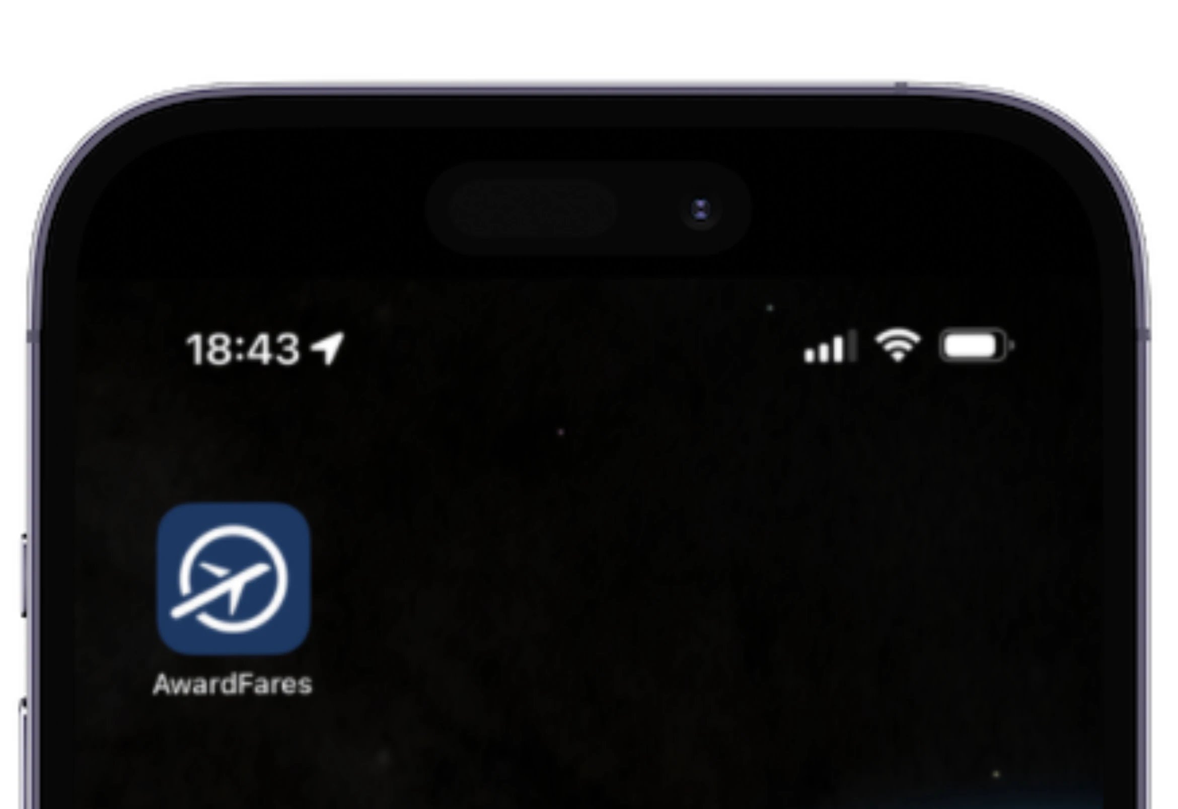 Install AwardFares on iPhone (Step 5).
