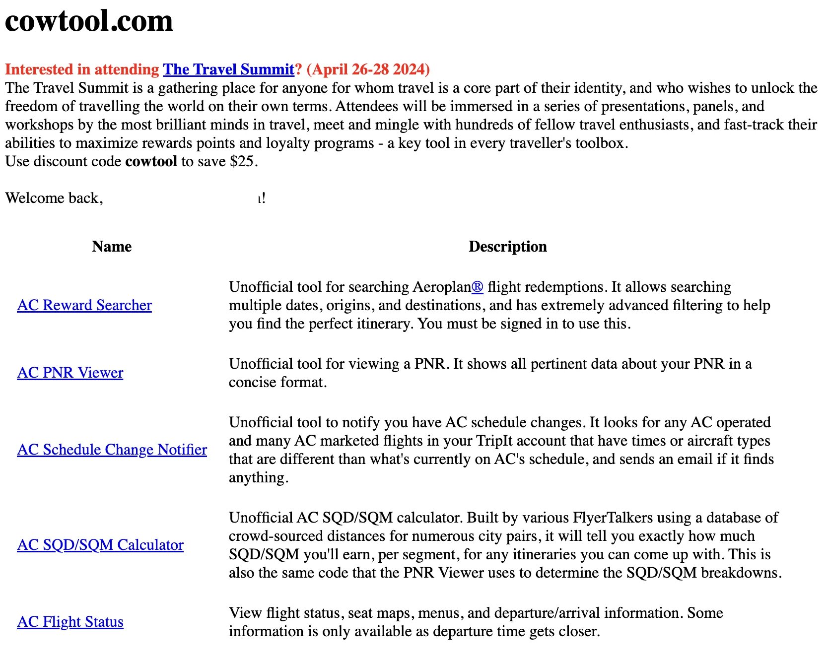 Cowtool Home Page (2023)