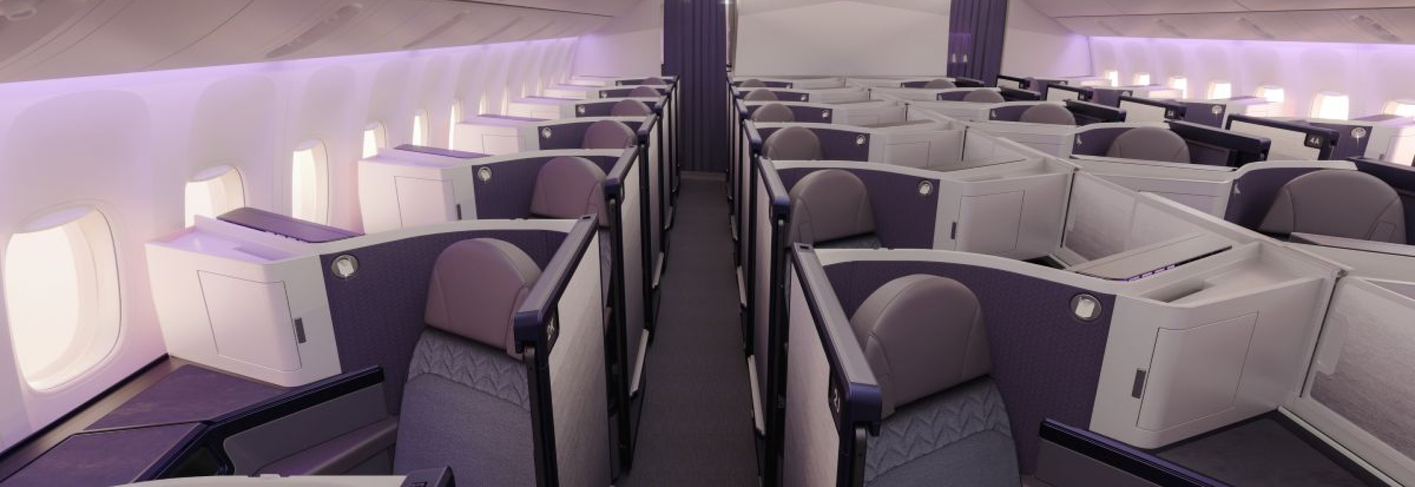 Air New Zealand’s rendering of its planned 777 Business Premier retrofit.