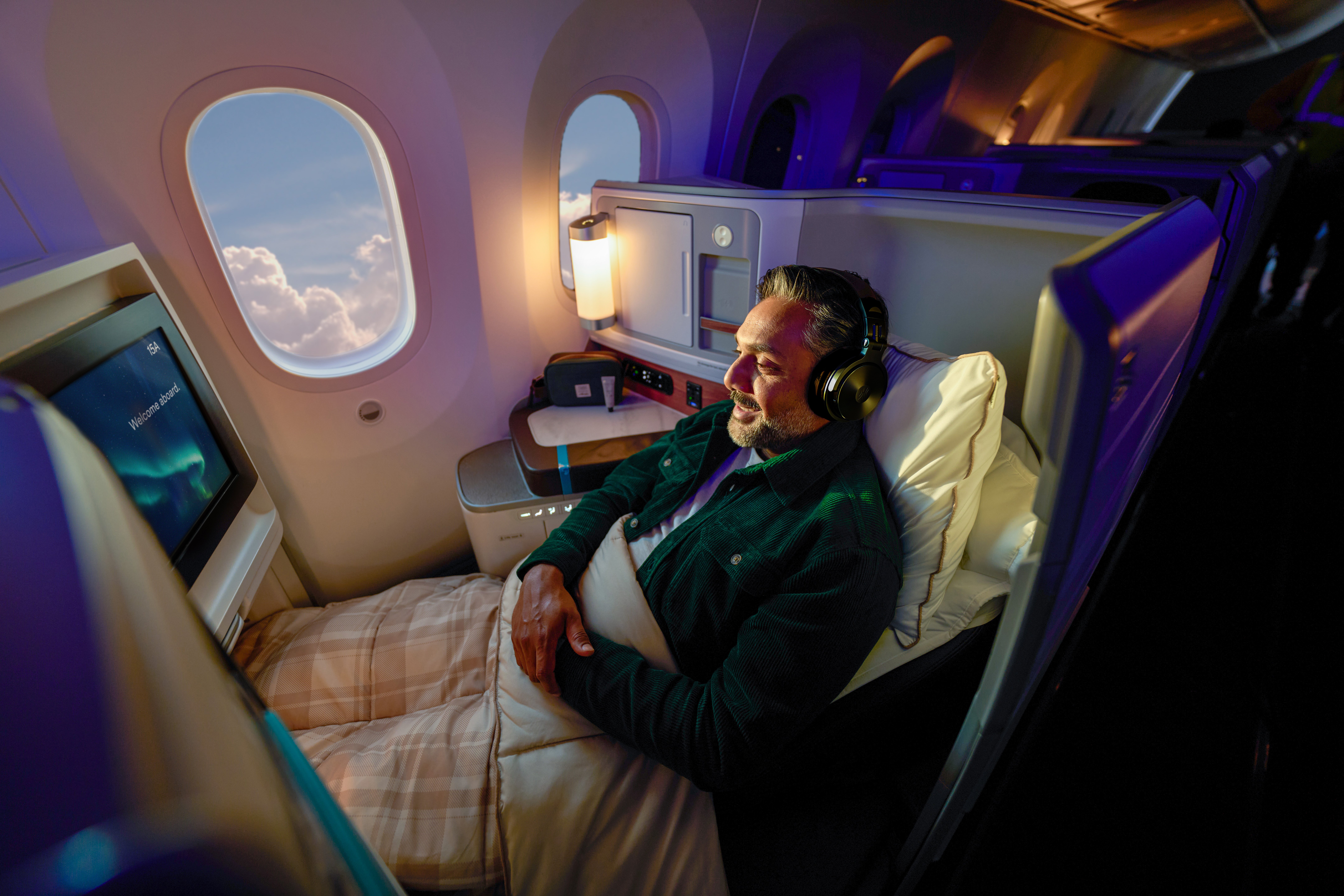 Alaska Airlines’ international Business Class seat on the 787.