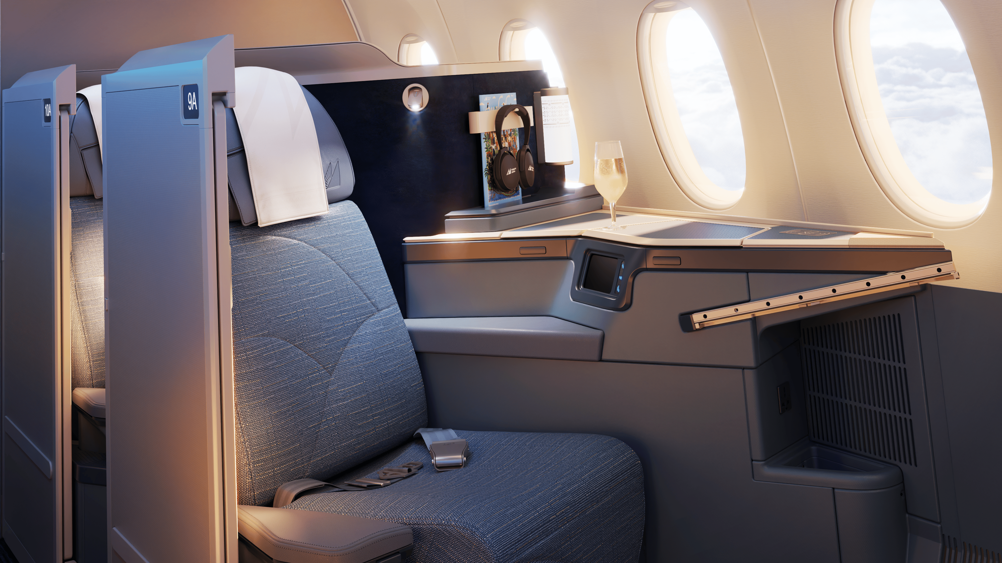 Philippine Airlines’ rendering of its A350-1000 Business suites.