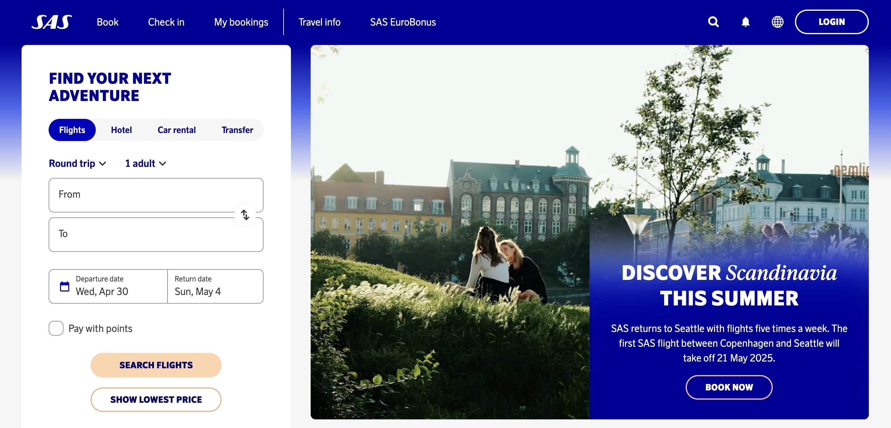 SAS Homepage.