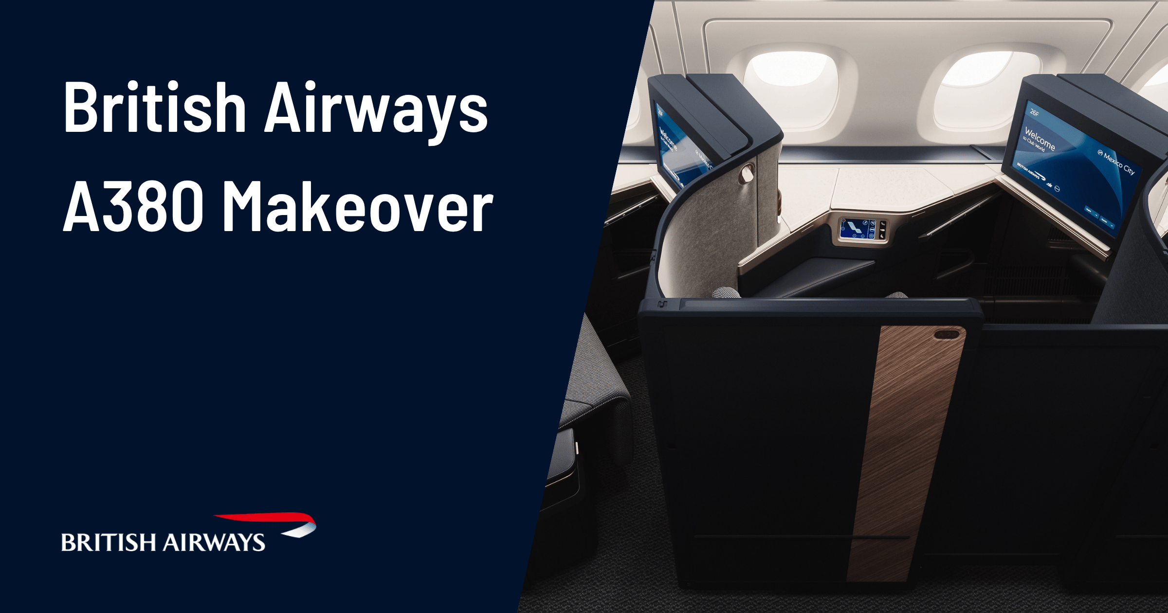 Cover image for British Airways Reveals New A380 Cabins With 106 Club Suites