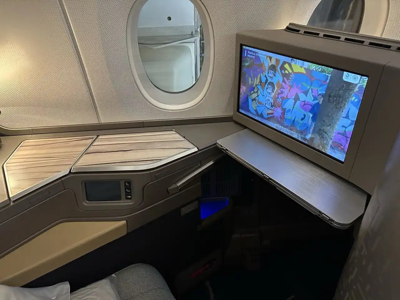 Reseña de China Airlines A350-900 en Clase Business: vista del asiento