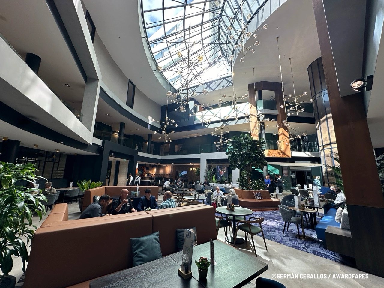 Lobby at Corendon Amsterdam Schiphol Airport Hotel.