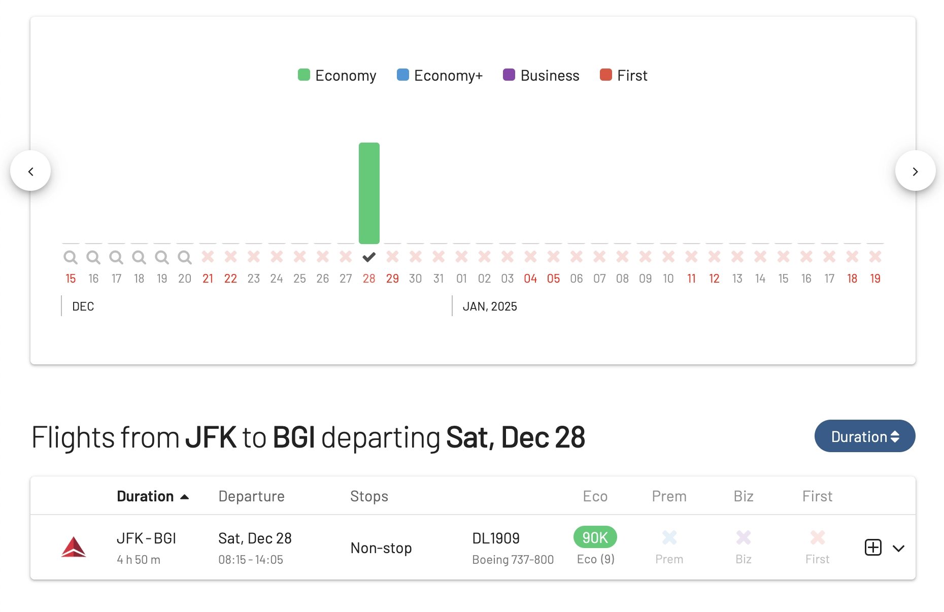 New Delta Air Lines routes from Atlanta and New York to Barbados. SkyMiles availability.