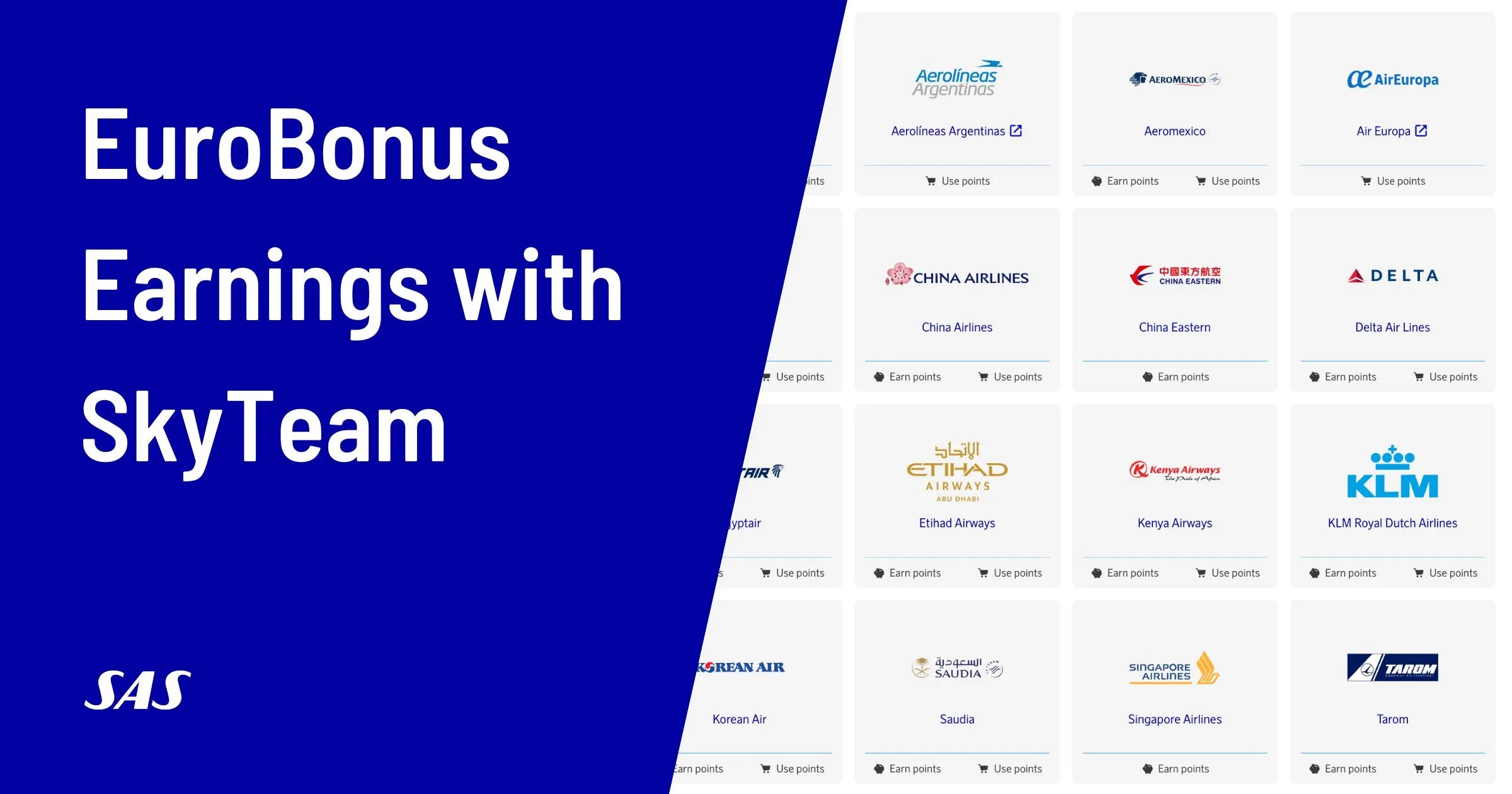 How Many EuroBonus Points Do You Earn On SkyTeam Airlines?