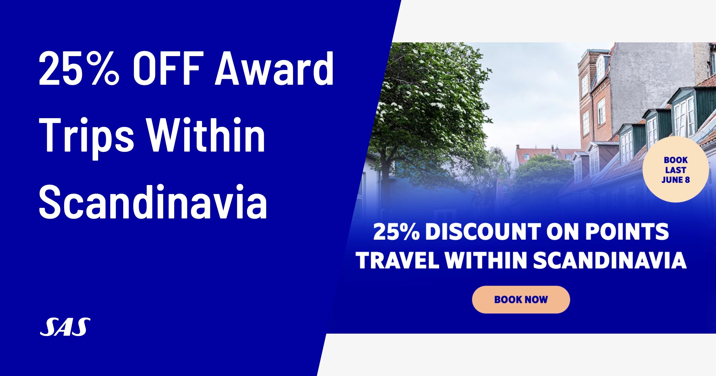 EuroBonus Discount: 25% OFF On All SAS Flights To Scandinavia (Book by June 8)