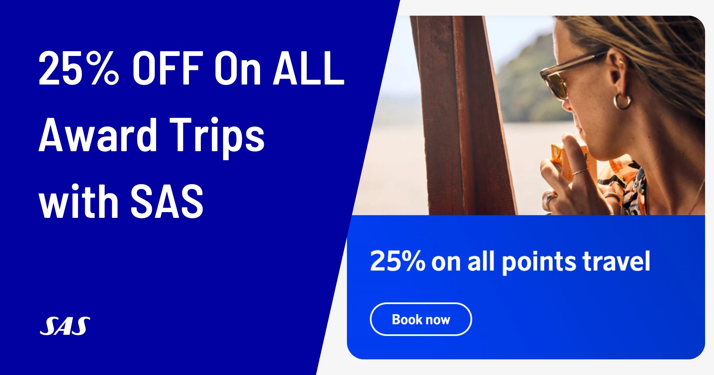SAS Points Discount: 25% OFF EuroBonus Awards (Book by May 18)
