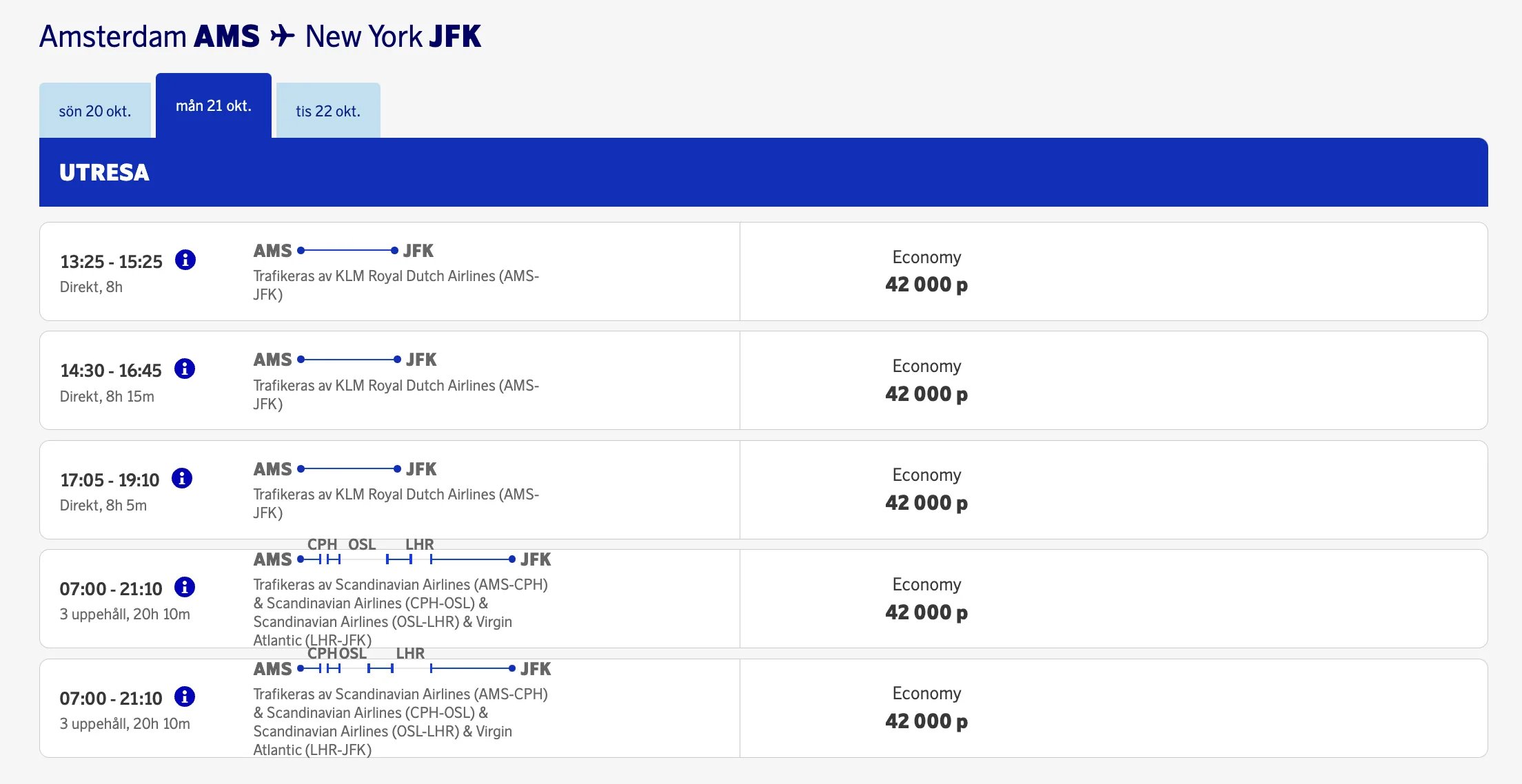 Buscar vuelos disponibles en aerolíneas SkyTeam con AwardFares