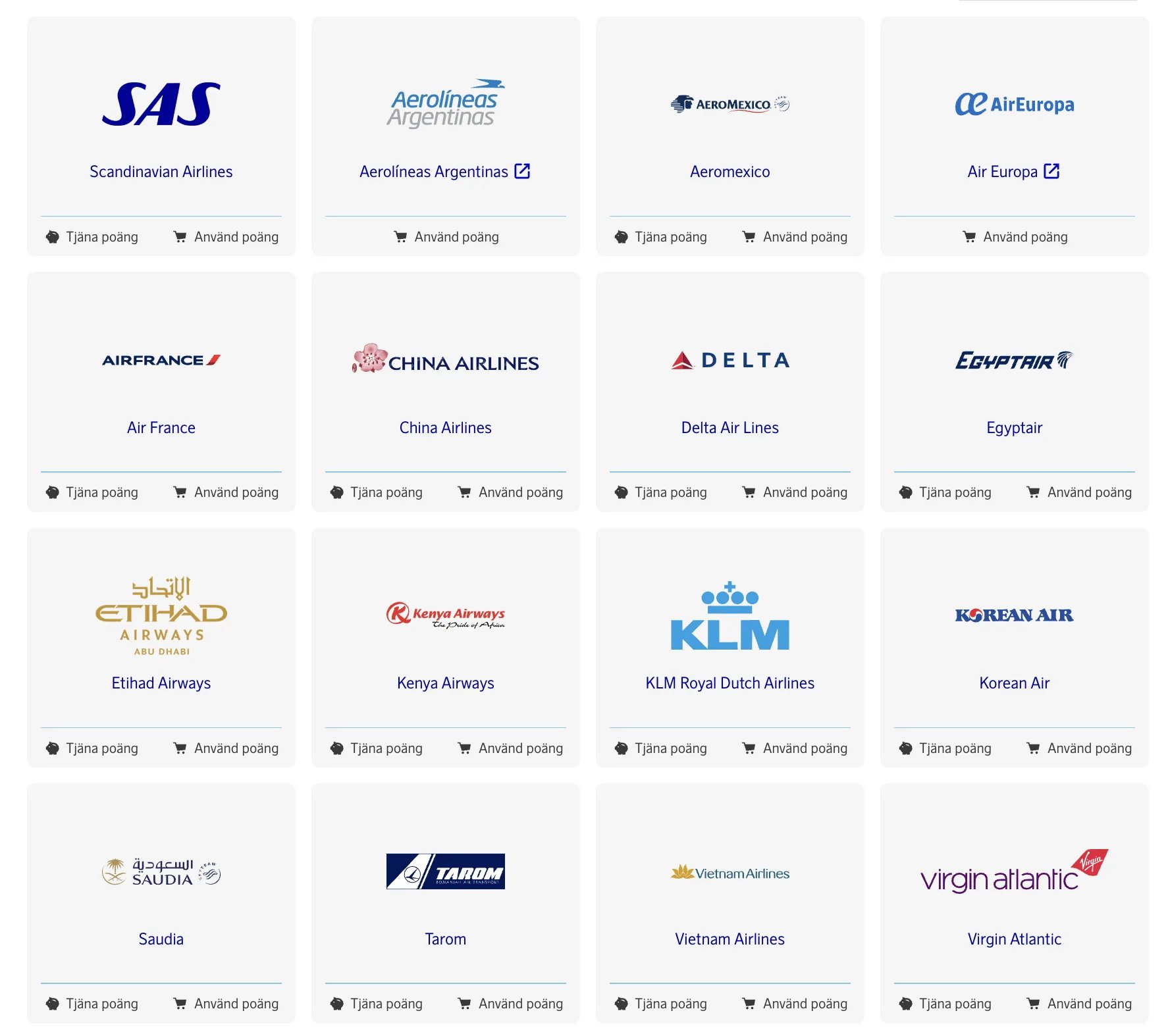 Updated list of SkyTeam Airlines you can book using EuroBonus Points (December 2024)