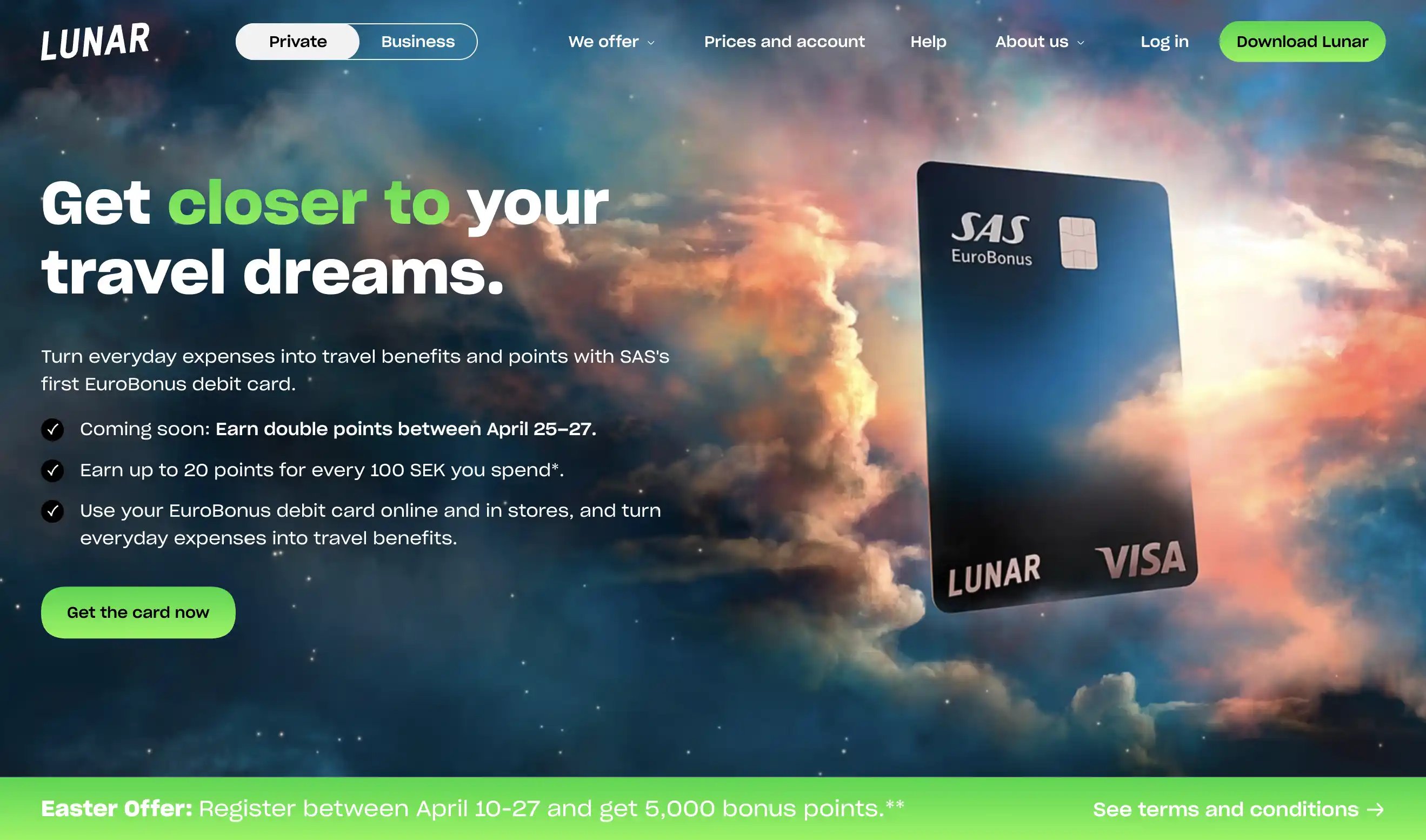 Lunar EuroBonus Easter Offer