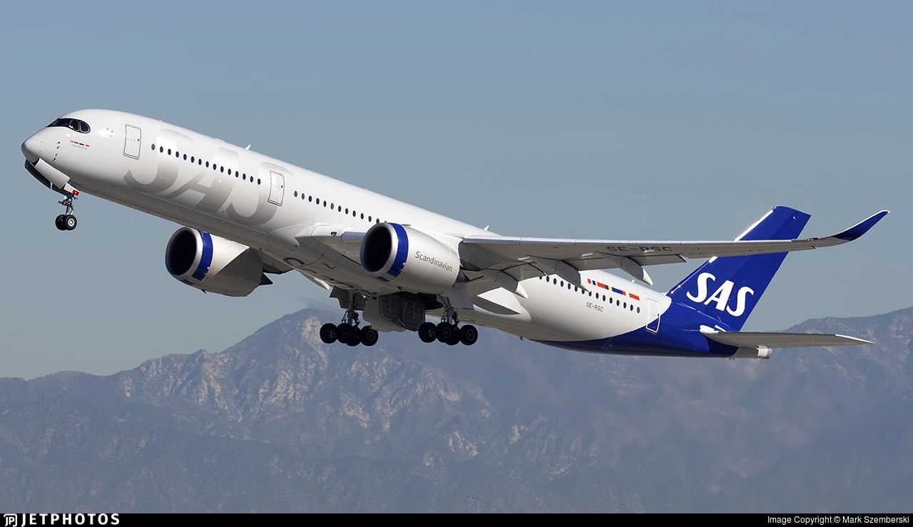 SAS will reintroduce an A350-900, SE-RSC.