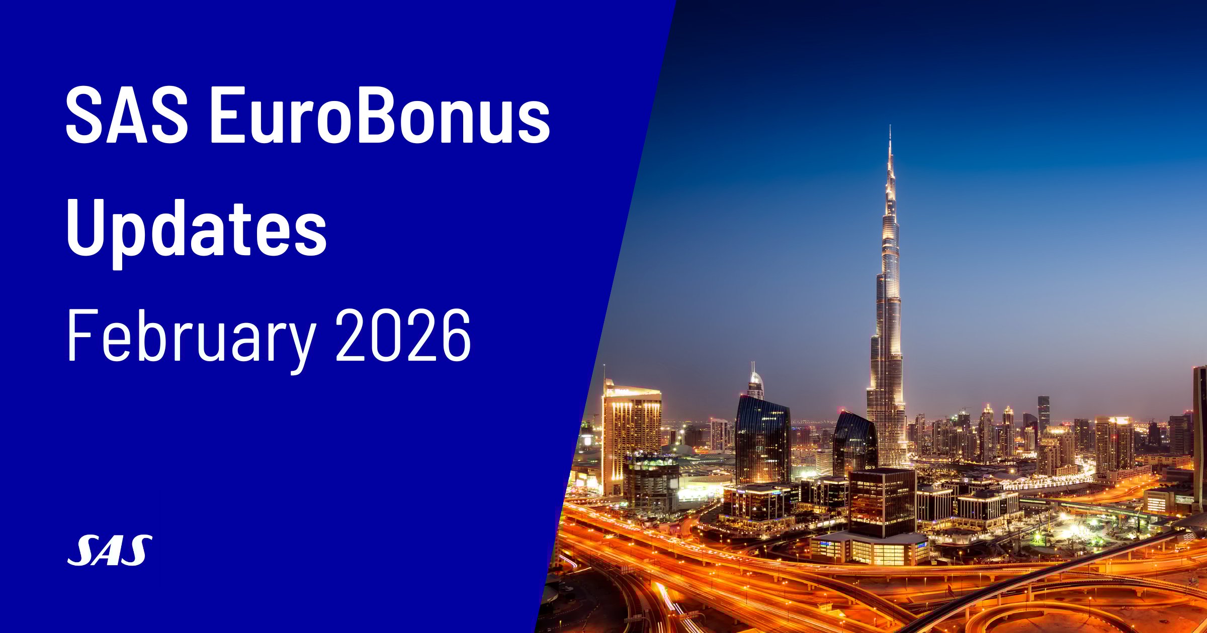 Cover image for Updates for SAS EuroBonus Members (February 2026)