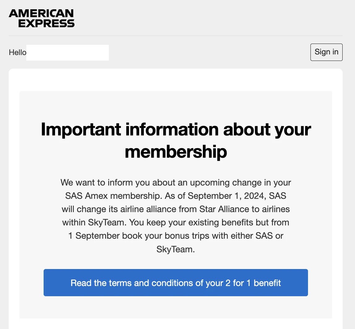 Amex Elite 30k EuroBonus Points'.