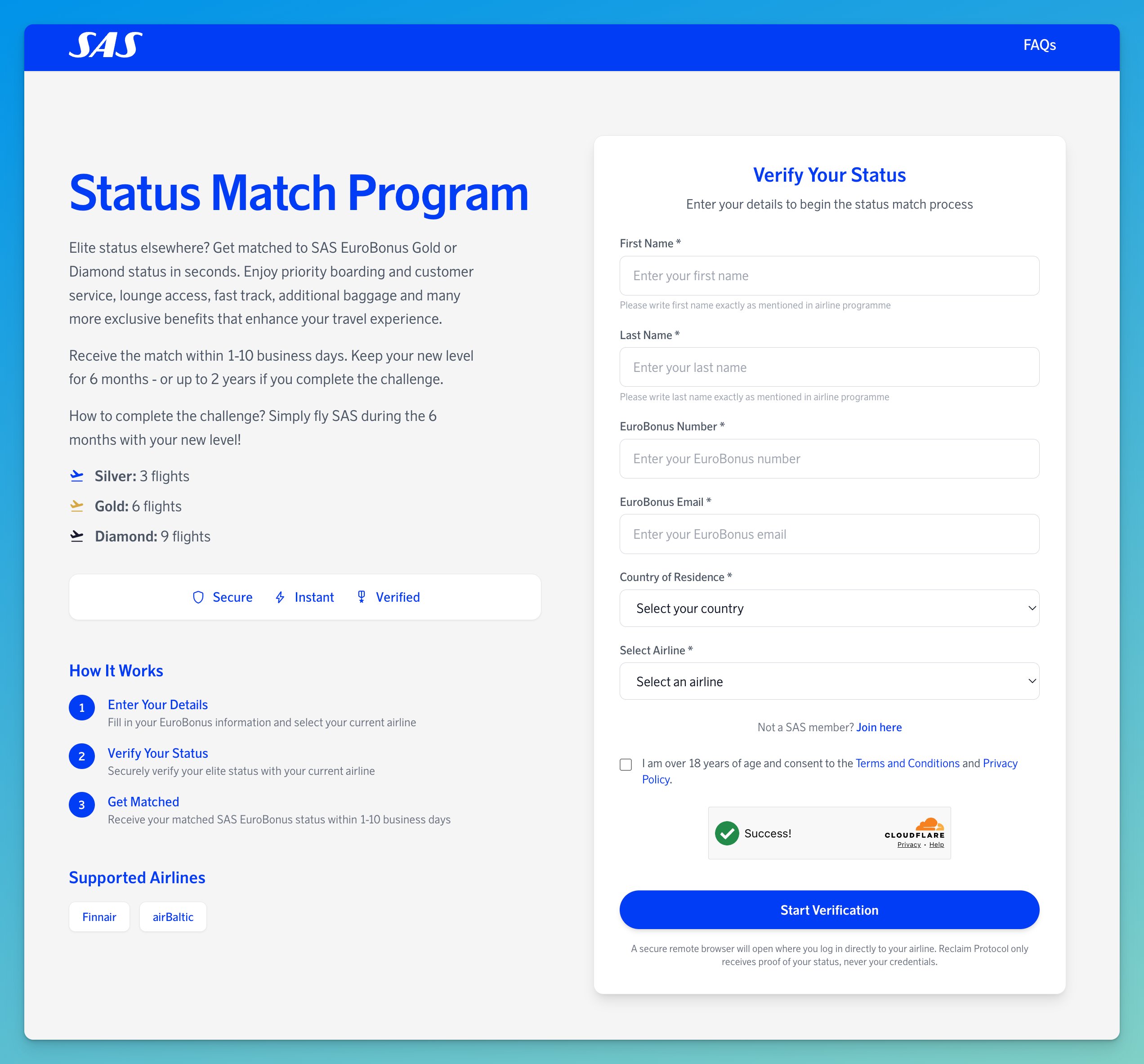 Status Match Campaigns: Finnair, airBaltic & British Airways