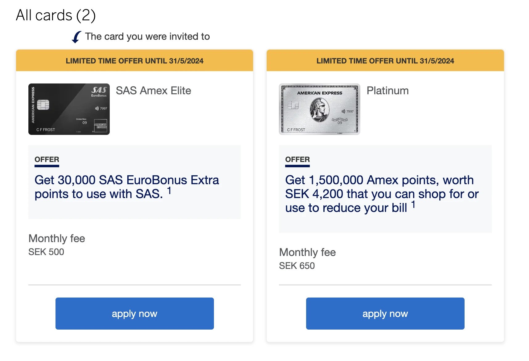 Increased SAS Amex Referral Bonus .