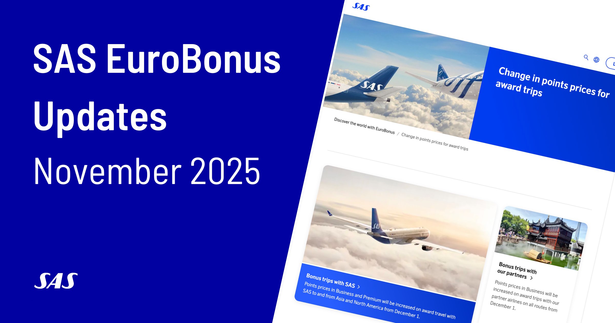 Updates for SAS EuroBonus Members (November 2025)