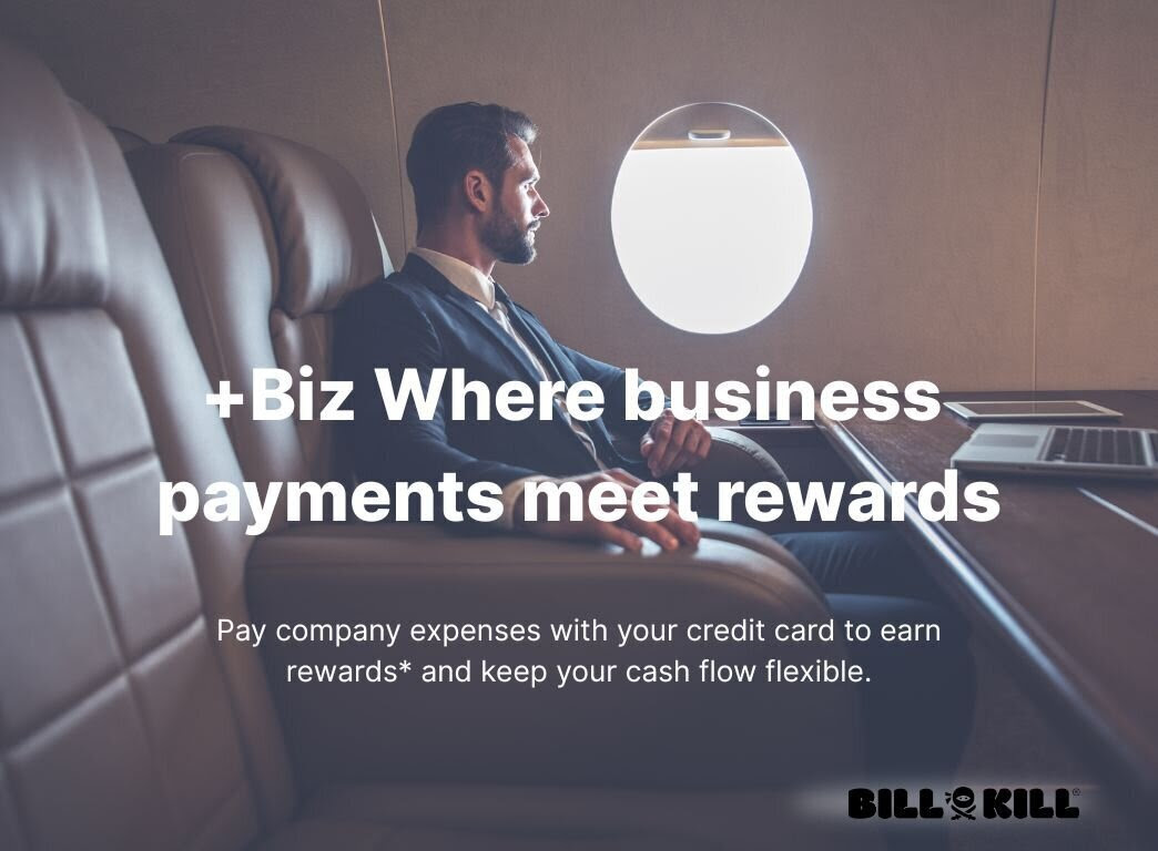 Bill Kill +Biz app interface for paying business invoices